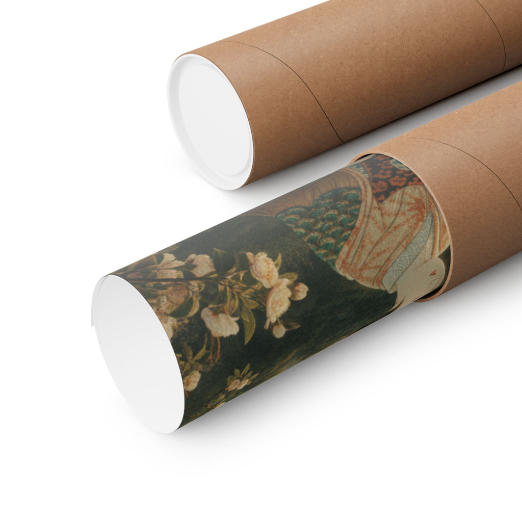 Scenic Nature — Courtesan With Book And Hair-Pin — Matte Poster