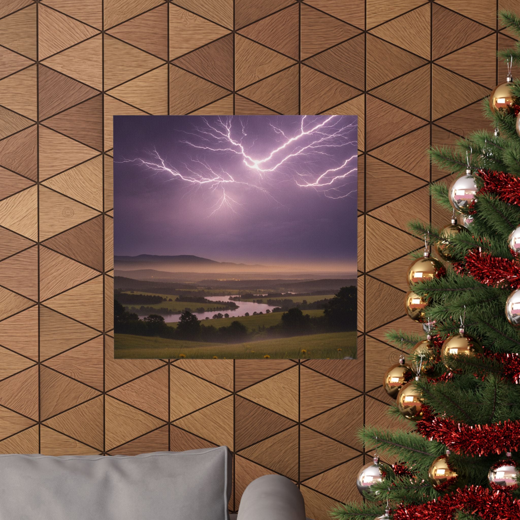 Scenic Nature — Lightning — Matte Poster