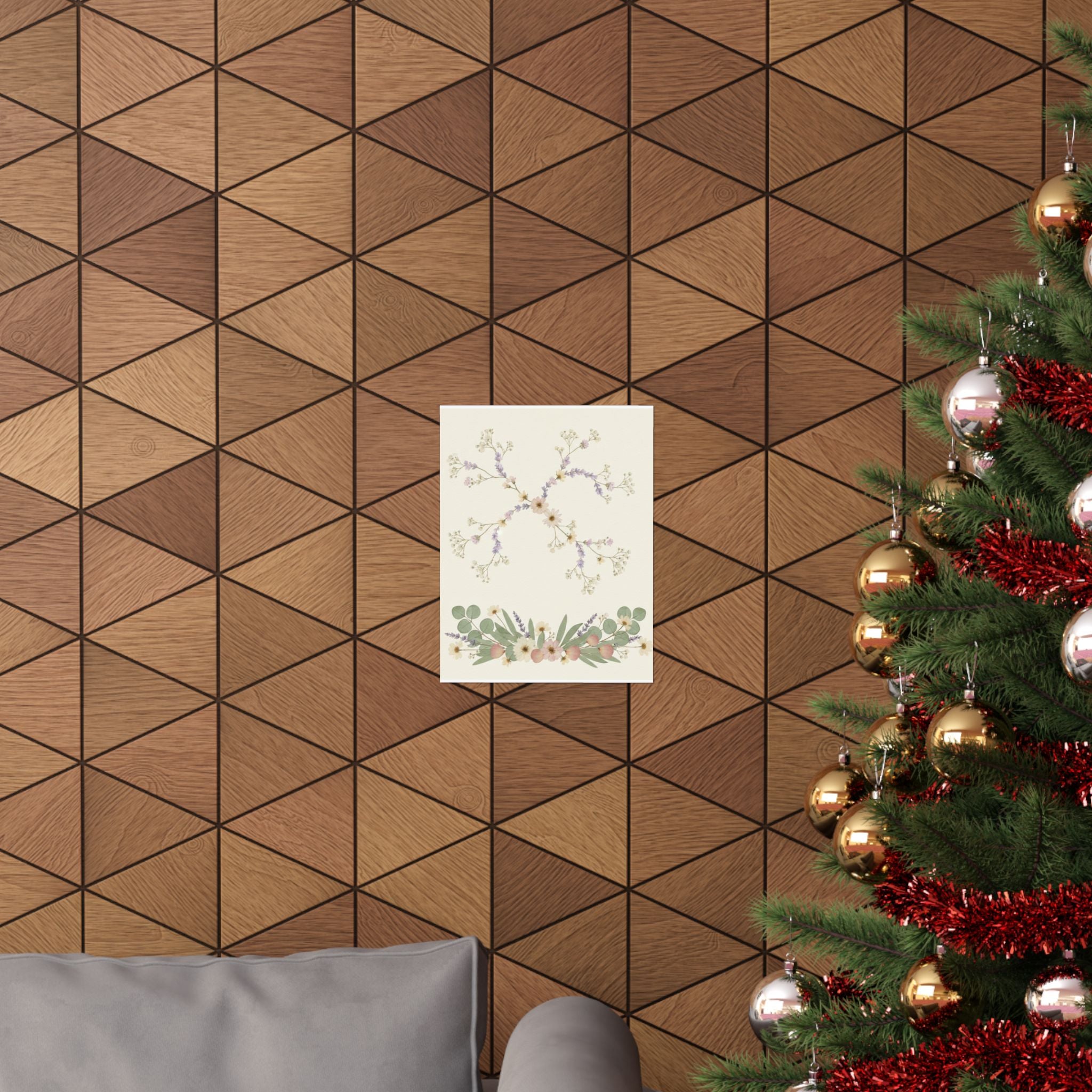 Pressed Lavender & Eucalyptus Garland Matte Poster