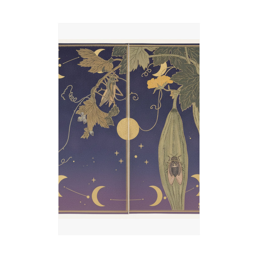 Celestial — Grasshopper (Kirigirisu); Cicada (Semi), From The Picture Book Of Crawling Creat — Matte Poster