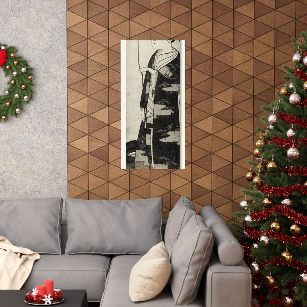 Ecommerce Main — A Woman Playing With A Monkey Which Has Climbed A Tree — Matte Poster