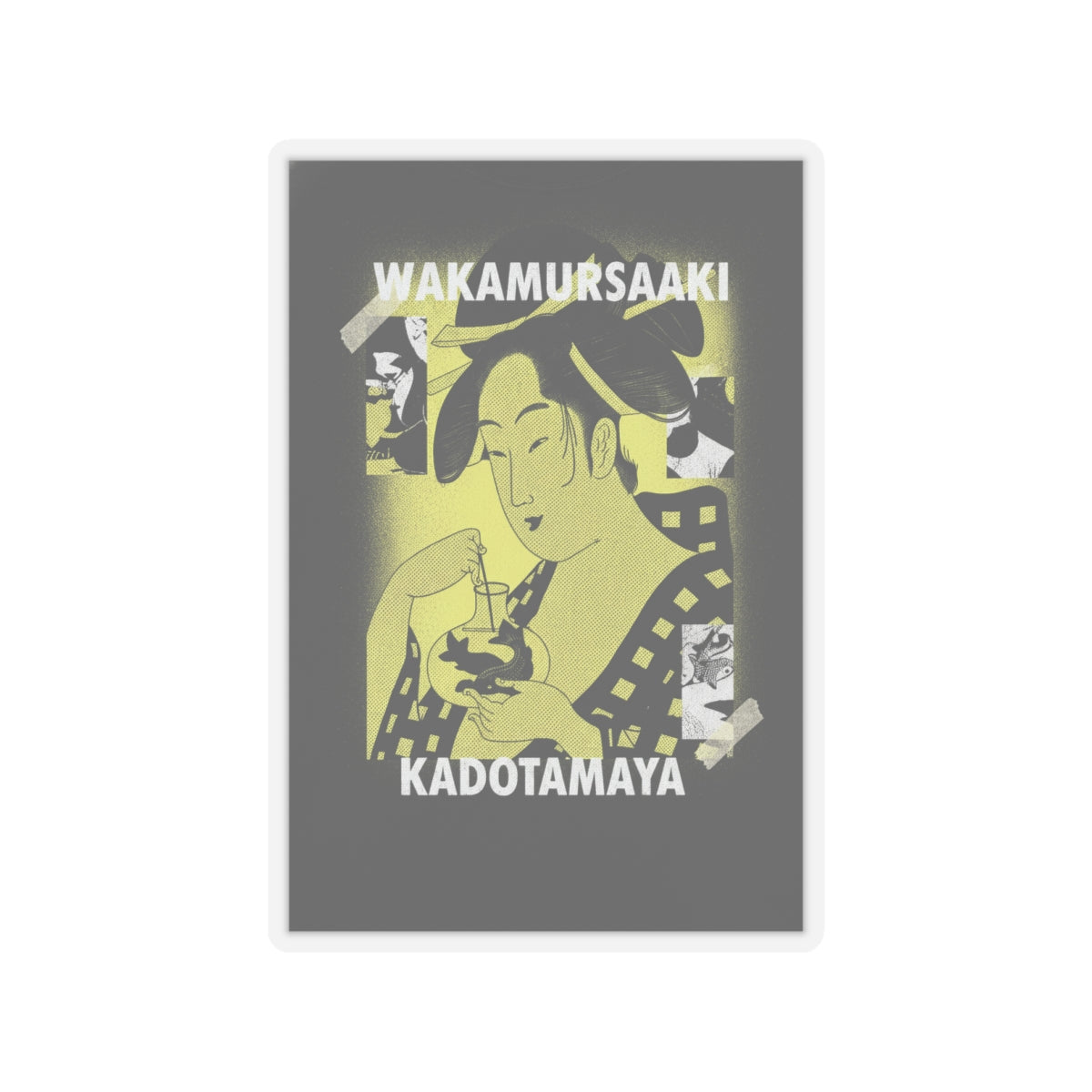 Streetwear Collage — Wakamurasaki Of The Kadotamaya — Kiss-Cut Sticker