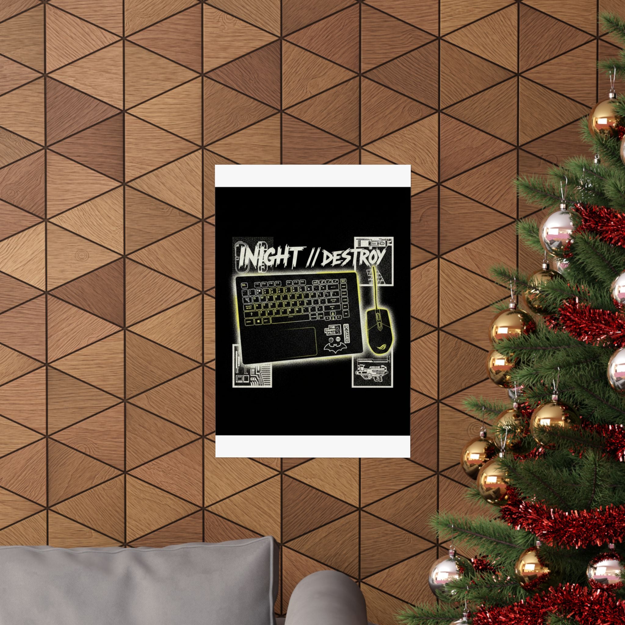 Streetwear Collage — Keyboard — Matte Poster