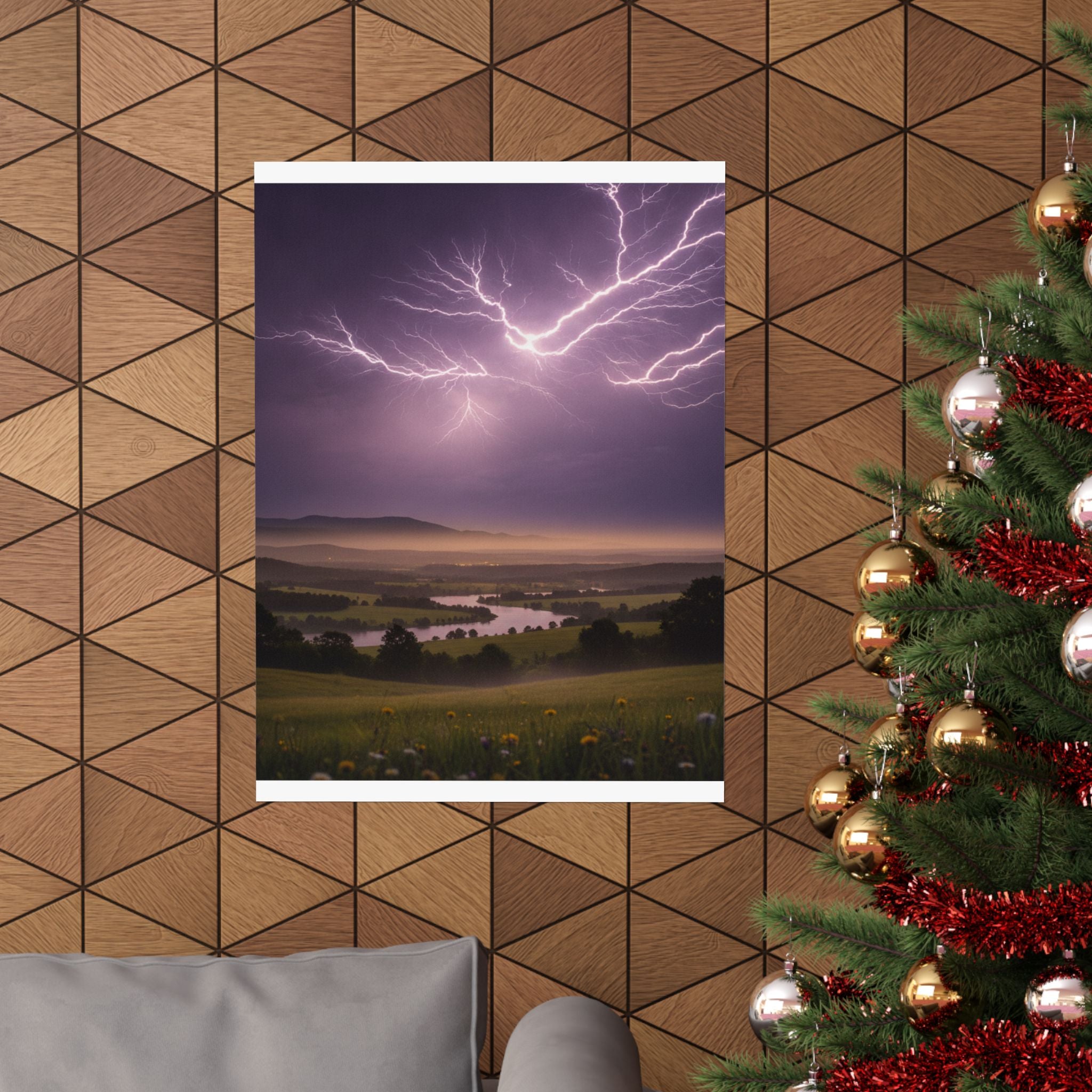 Scenic Nature — Lightning — Matte Poster