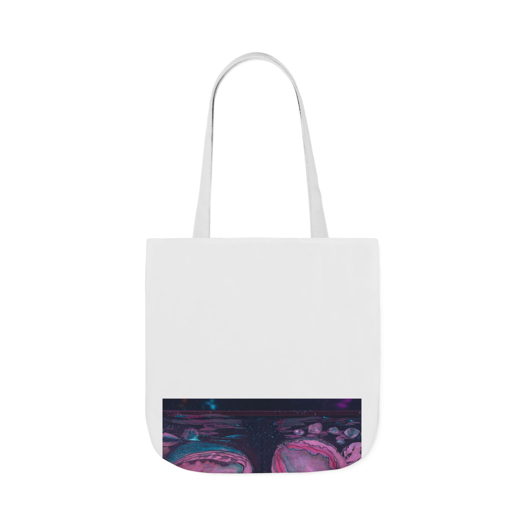 Neon Night Glow Agate Abstract Photo Canvas Tote Bag
