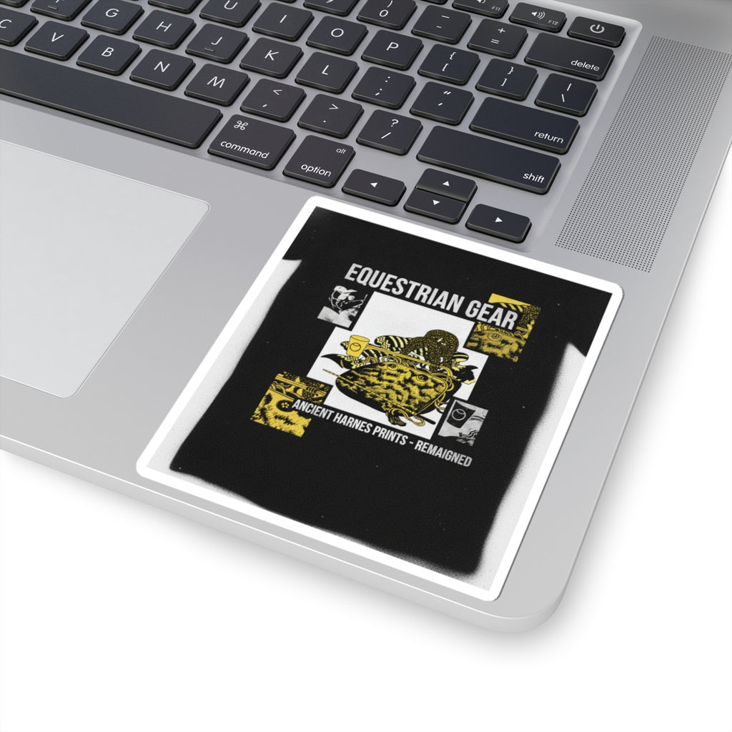 Streetwear Collage — Saddle, Horse-Dipper And Other Harness — Kiss-Cut Sticker