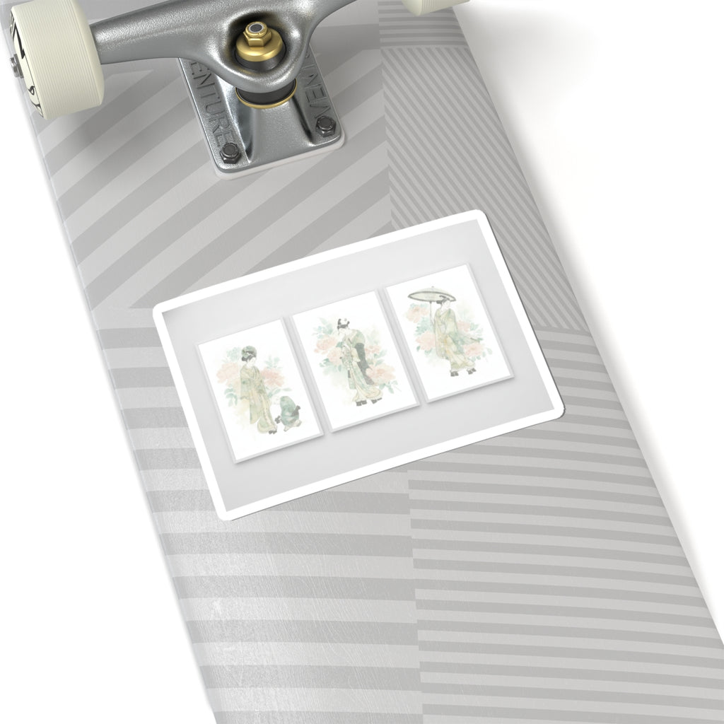 Watercolor — Tripytych Of Young Men — Kiss-Cut Sticker