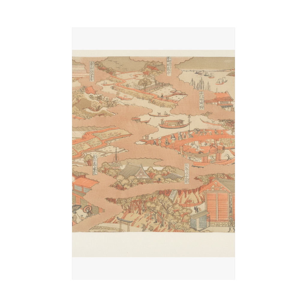 Watercolor — Edo Hakkei No Zu — Matte Poster