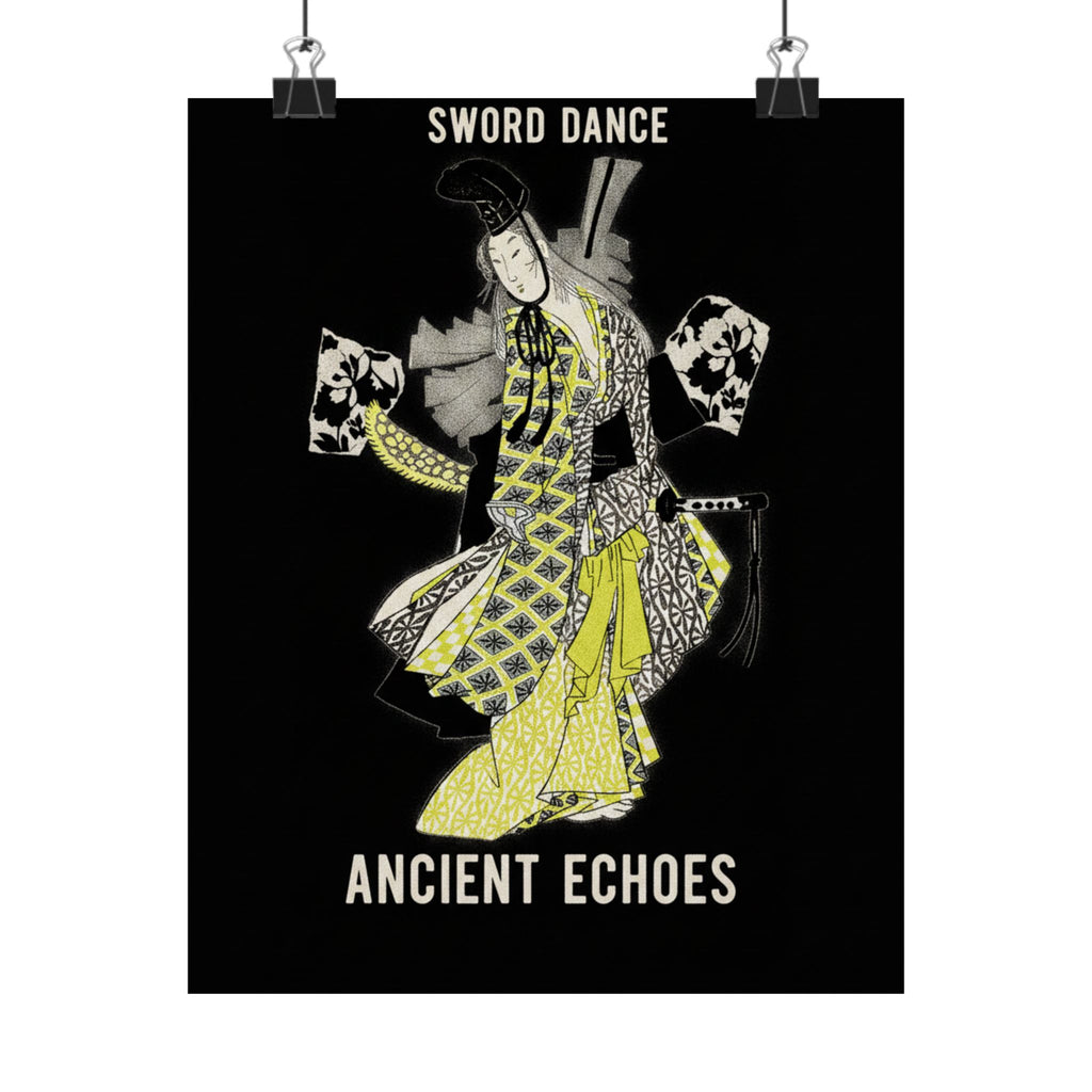 Streetwear Collage — Dancing Girl Wearing A Sword — Matte Poster