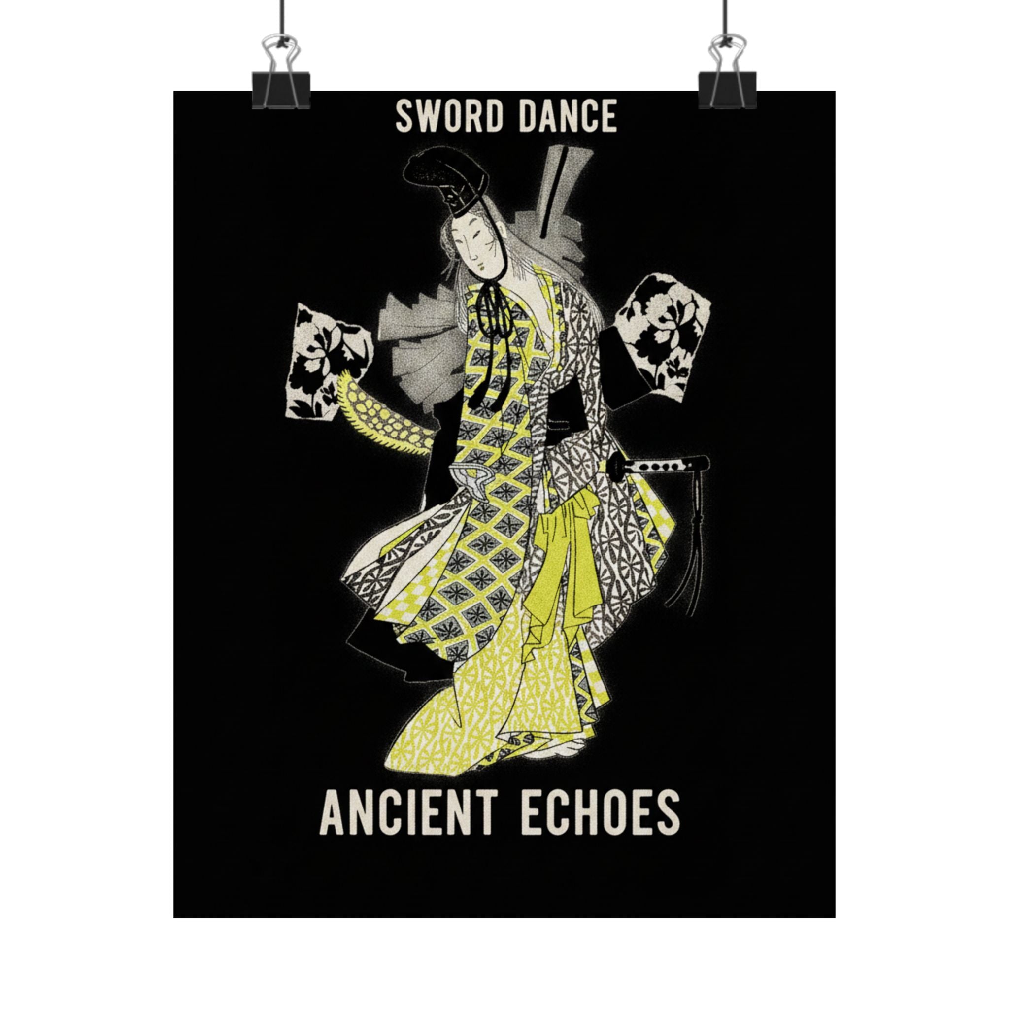 Streetwear Collage — Dancing Girl Wearing A Sword — Matte Poster