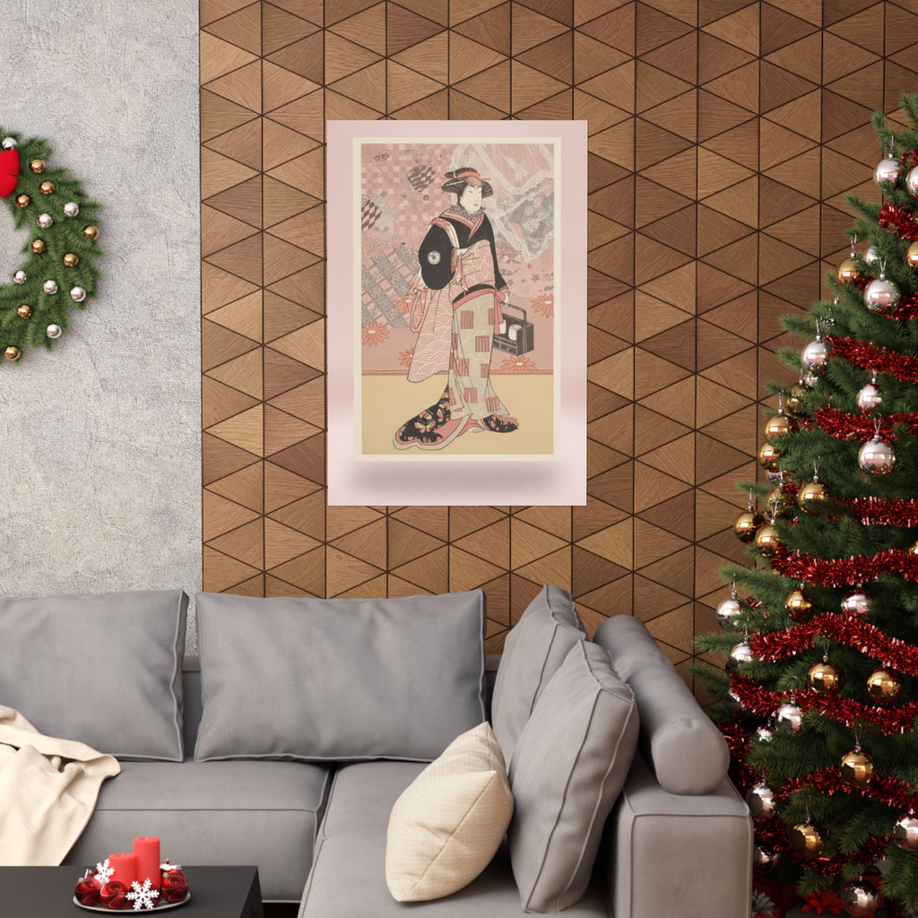 Product Marketing — The Actor Iwai Hanshiro Iv As A Woman In A Black Kimono — Matte Poster