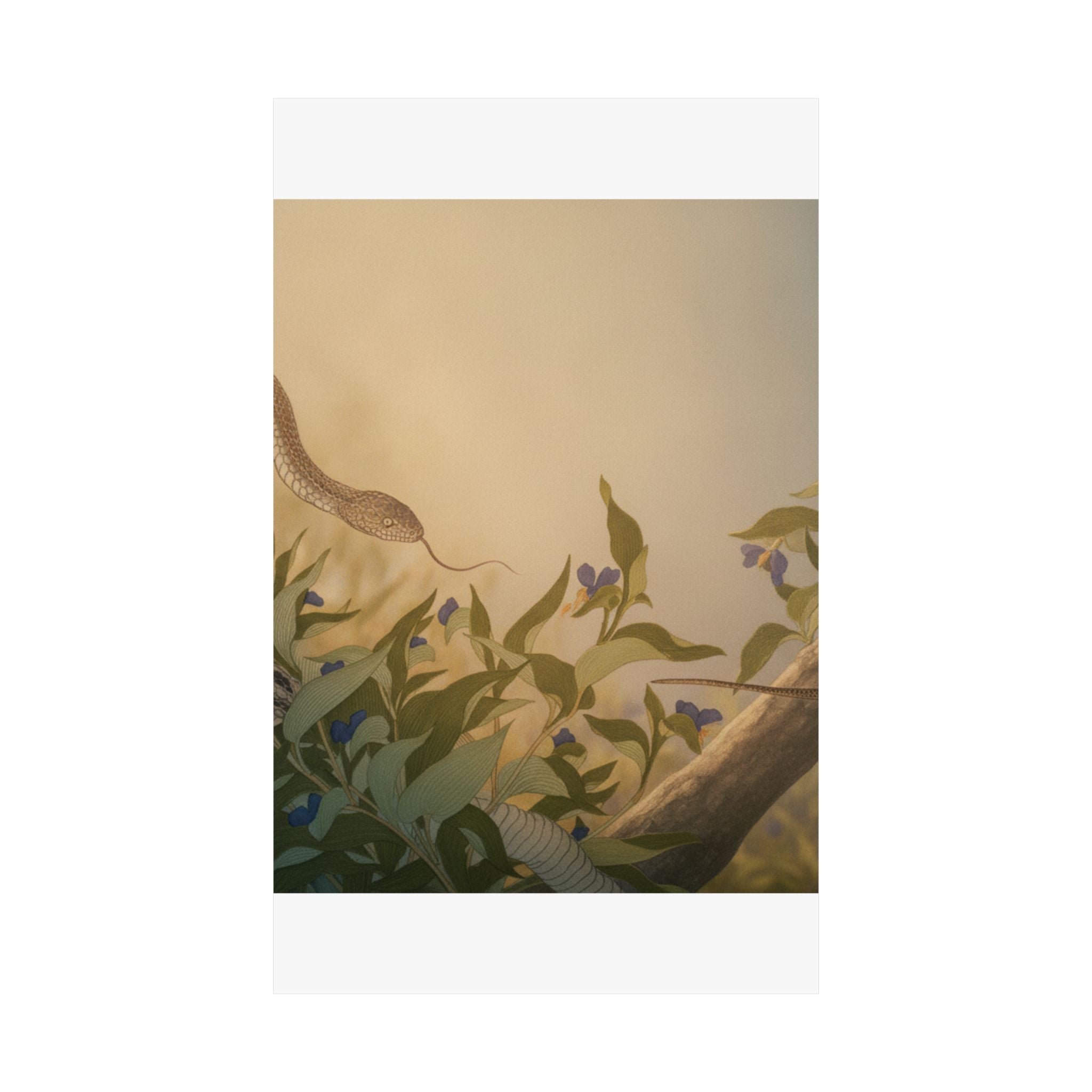 Scenic Nature — Rat Snake (Hebi); Lizard Or Skink (Tokage), From The Picture Book Of Crawling Cr — Matte Poster