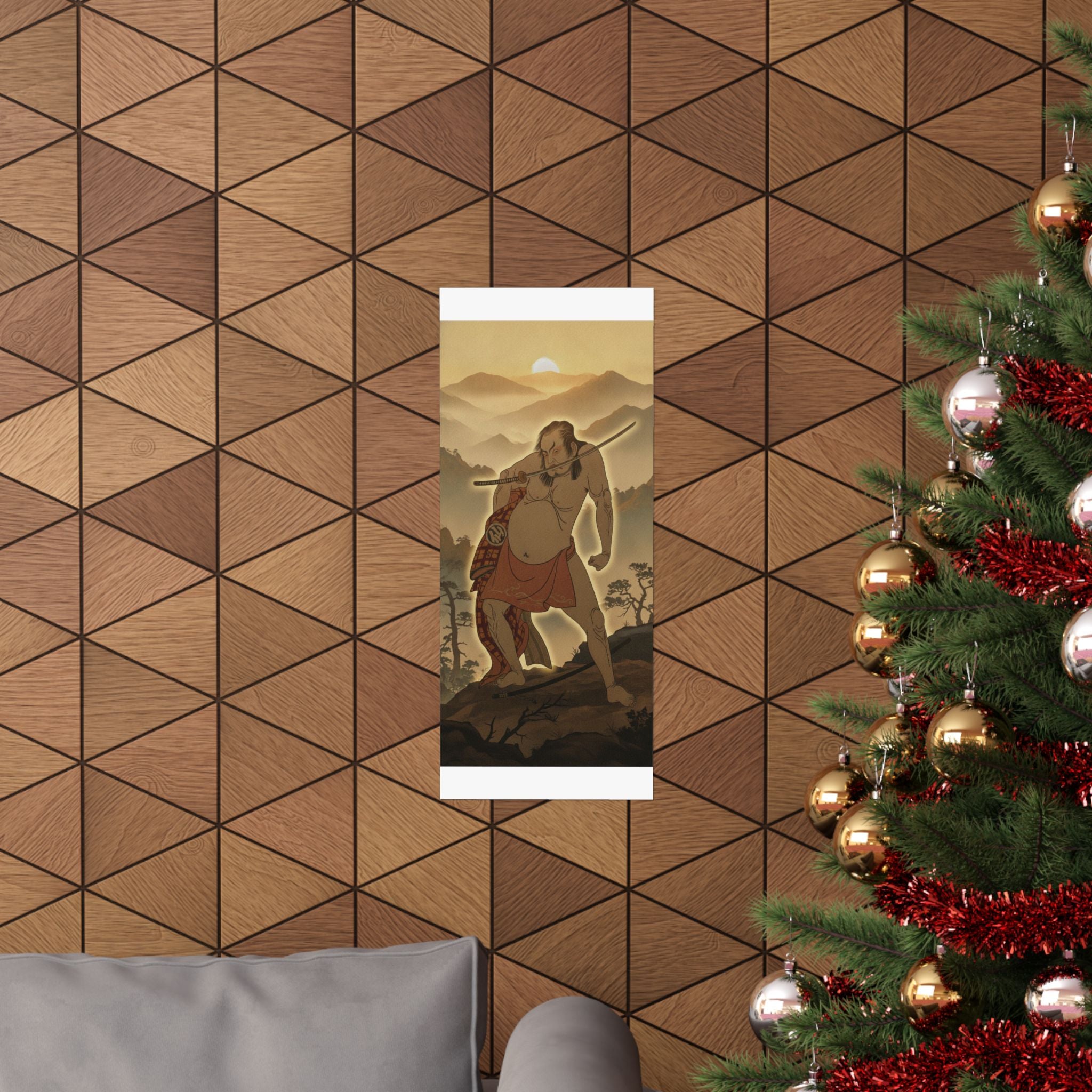 Scenic Nature — The Second Nakamura Sukegoro As A Man Entirely Nude Save For Loin Cloth — Matte Poster