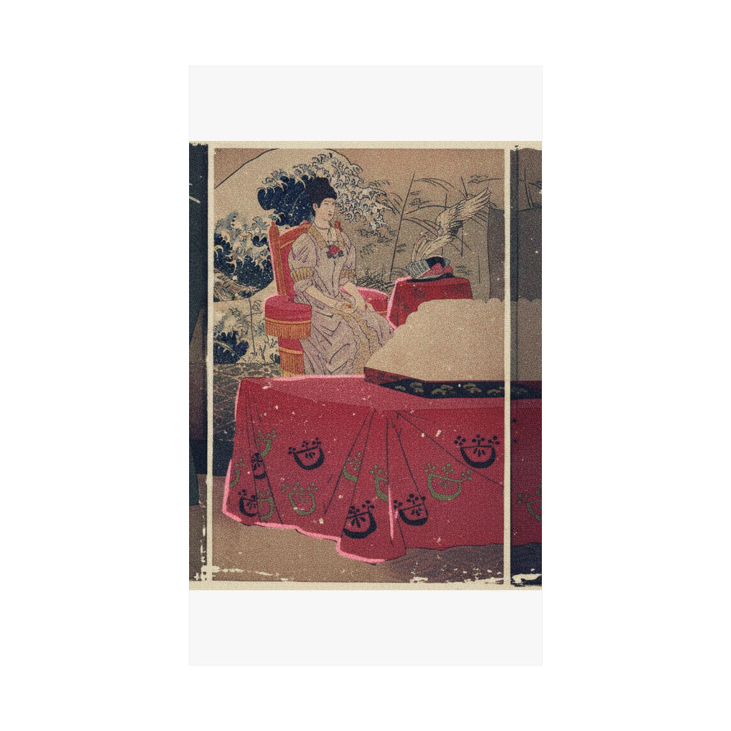 Japanese Street — Illustration Of The  Empress Visiting The General Staff Headquarters [To Present — Matte Poster
