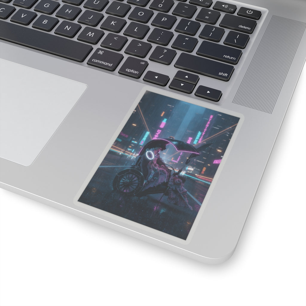 Neon Noir — Lady In A Chariot — Kiss-Cut Sticker