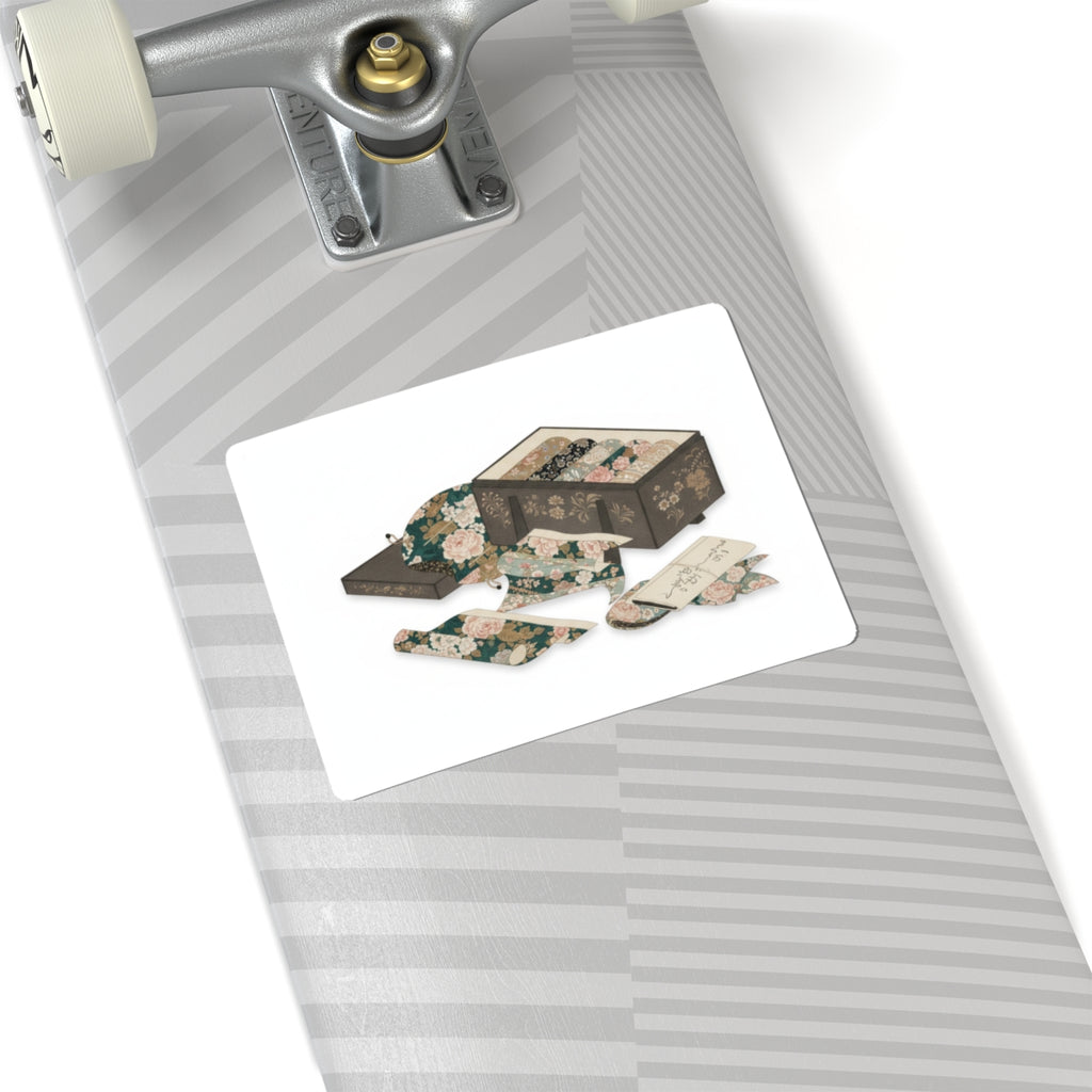 Ecommerce Main — Box With Draperies — Kiss-Cut Sticker