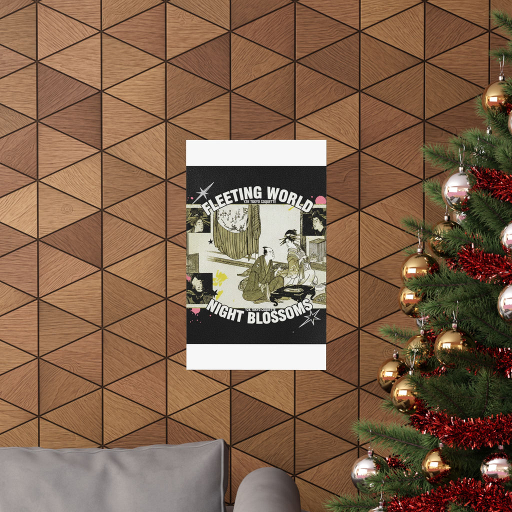 Streetwear Collage — Courtesan With Client Before A Tokonoma Alcove — Matte Poster