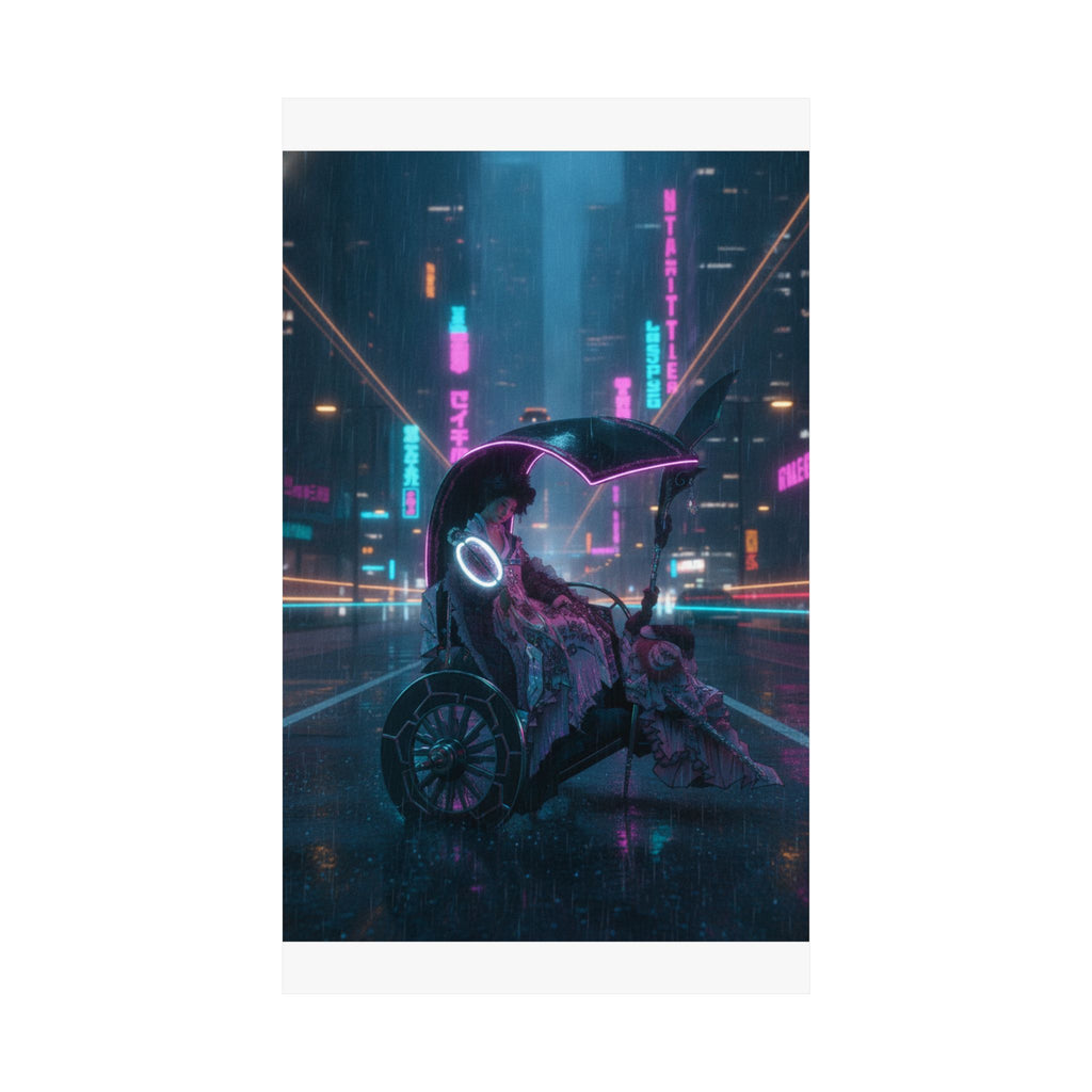 Neon Noir — Lady In A Chariot — Matte Poster