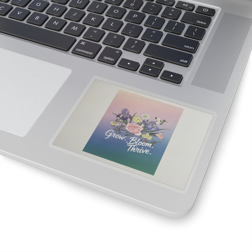 Affirmation — Rose, Iris, Primrose And Daisy — Kiss-Cut Sticker