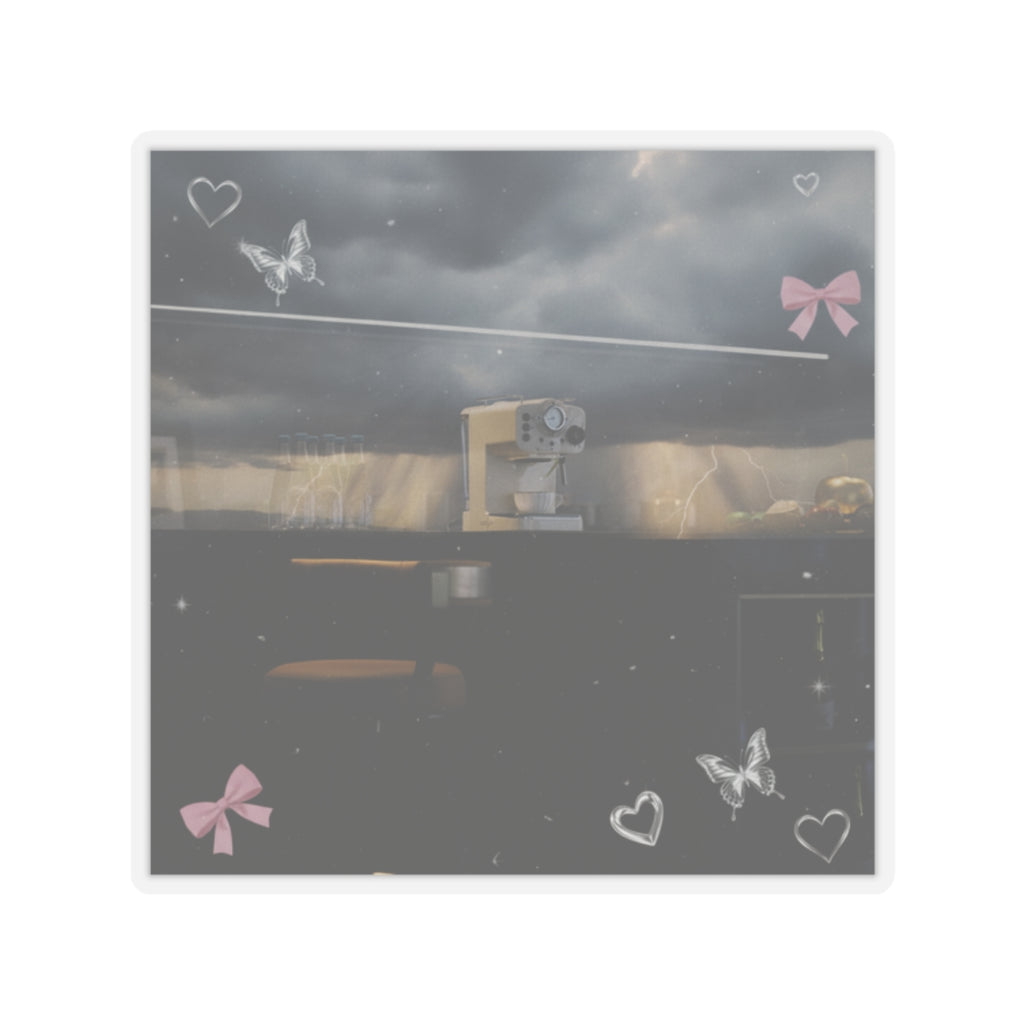 Dramatic Storm — Kitchen — Kiss-Cut Sticker