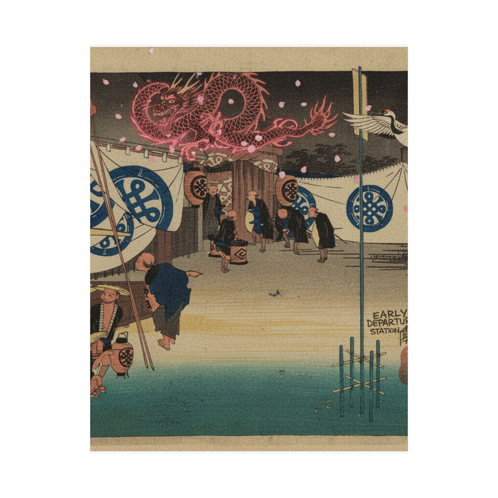 Japanese Street — Station Forty-Eight: Seki, Early Departure From The Headquarters Inn, From The F — Matte Poster
