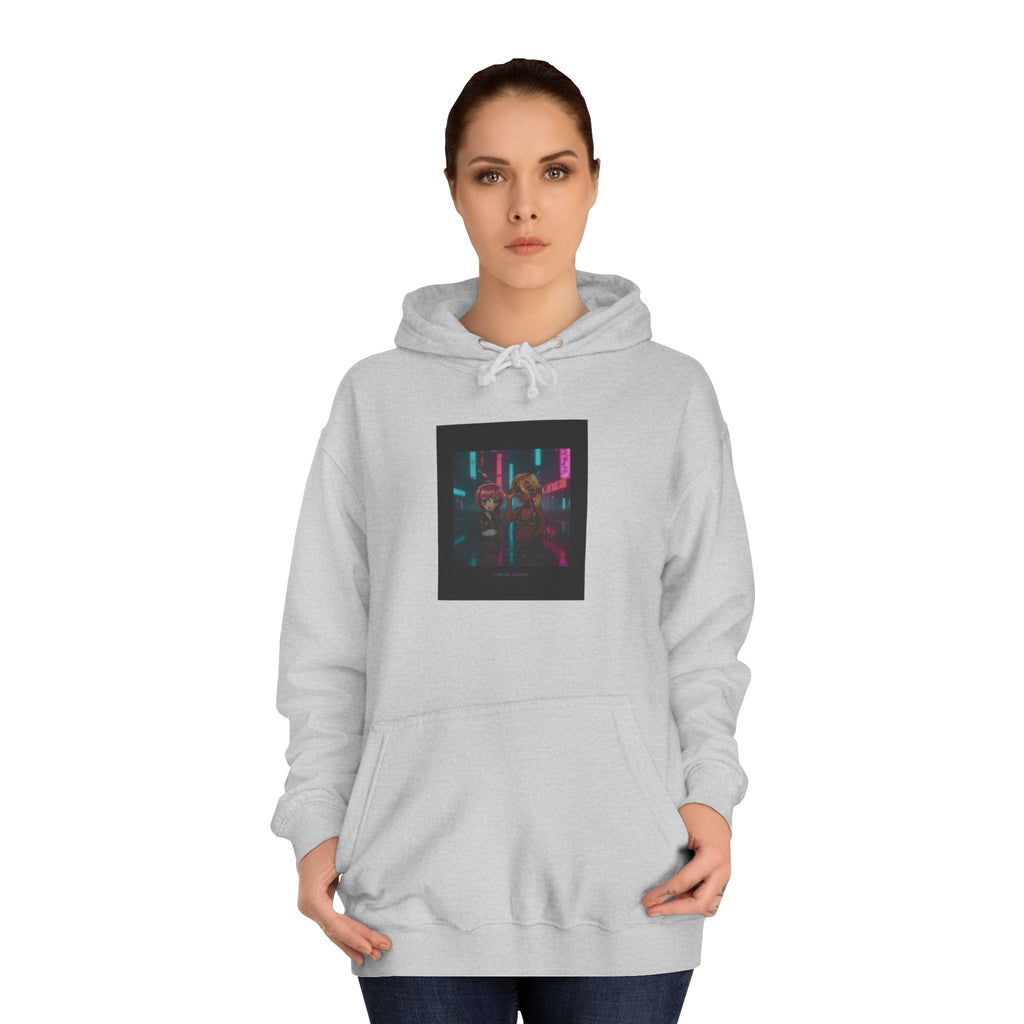 Neon Rain Anime Cyberpunk Street Pullover Hoodie