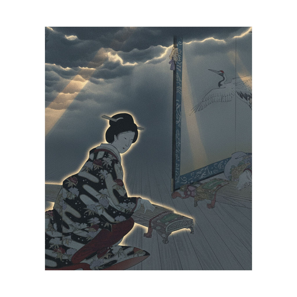 Dramatic Storm — Chiyoda Castle (Album Of Women) — Matte Poster