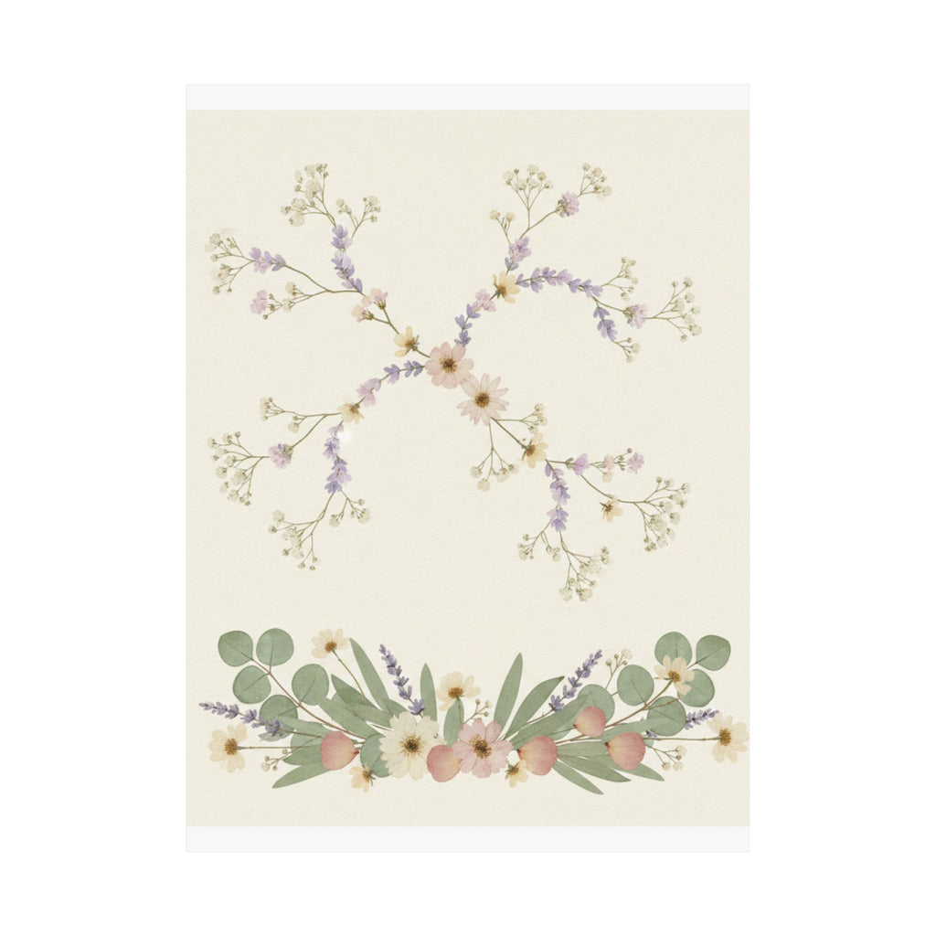Pressed Lavender & Eucalyptus Garland Matte Poster