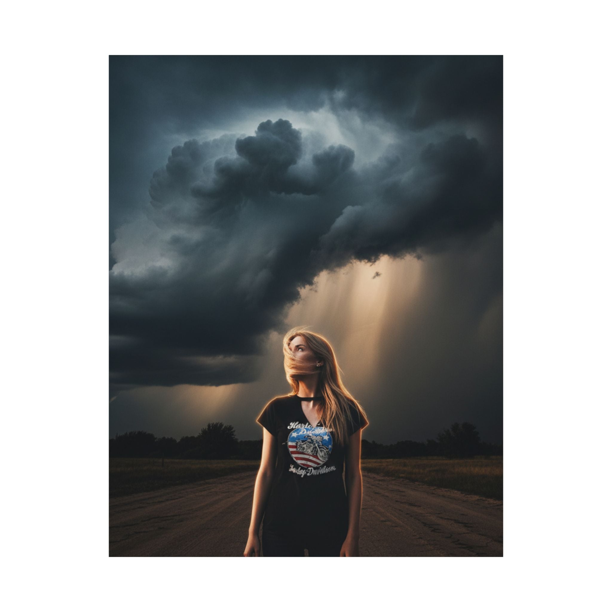 Dramatic Storm — Person — Matte Poster