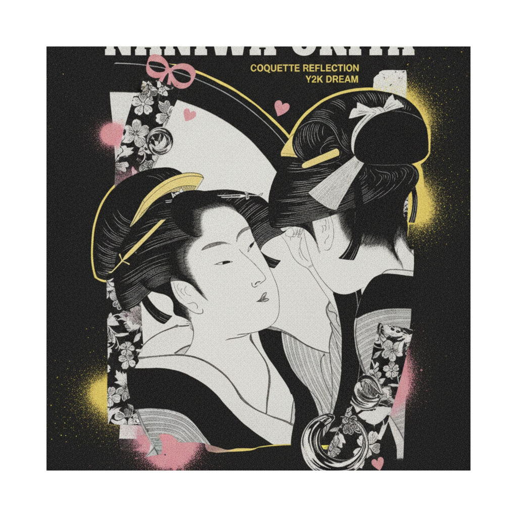 Streetwear Collage — Naniwa Okita Admiring Herself In A Mirror — Matte Poster