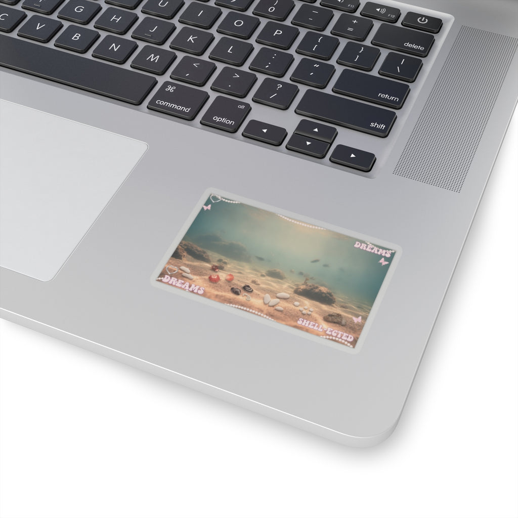 Scenic Nature — Shells Under Water — Kiss-Cut Sticker