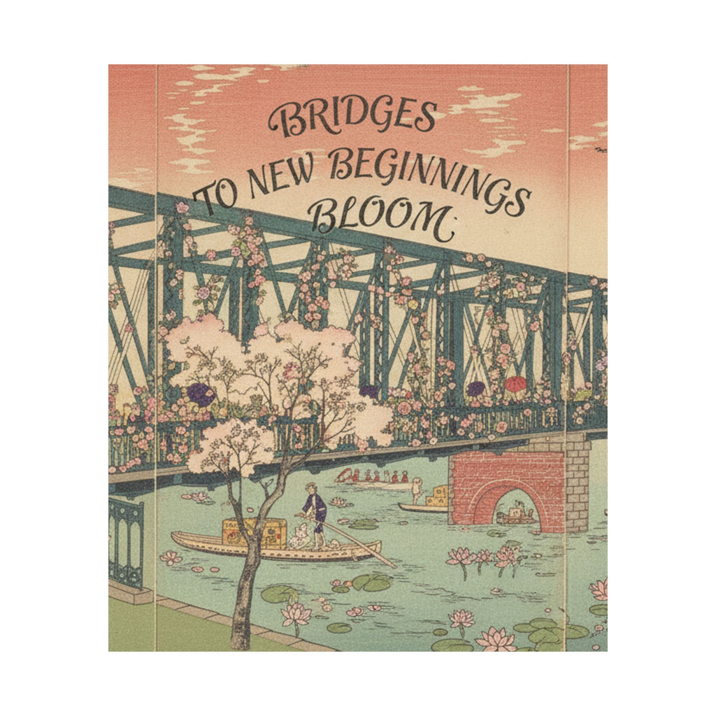 Affirmation — Illustration Of The Opening Of Azuma Bridge In Tokyo (Tokyo Meisho No Uchi Azuma — Matte Poster