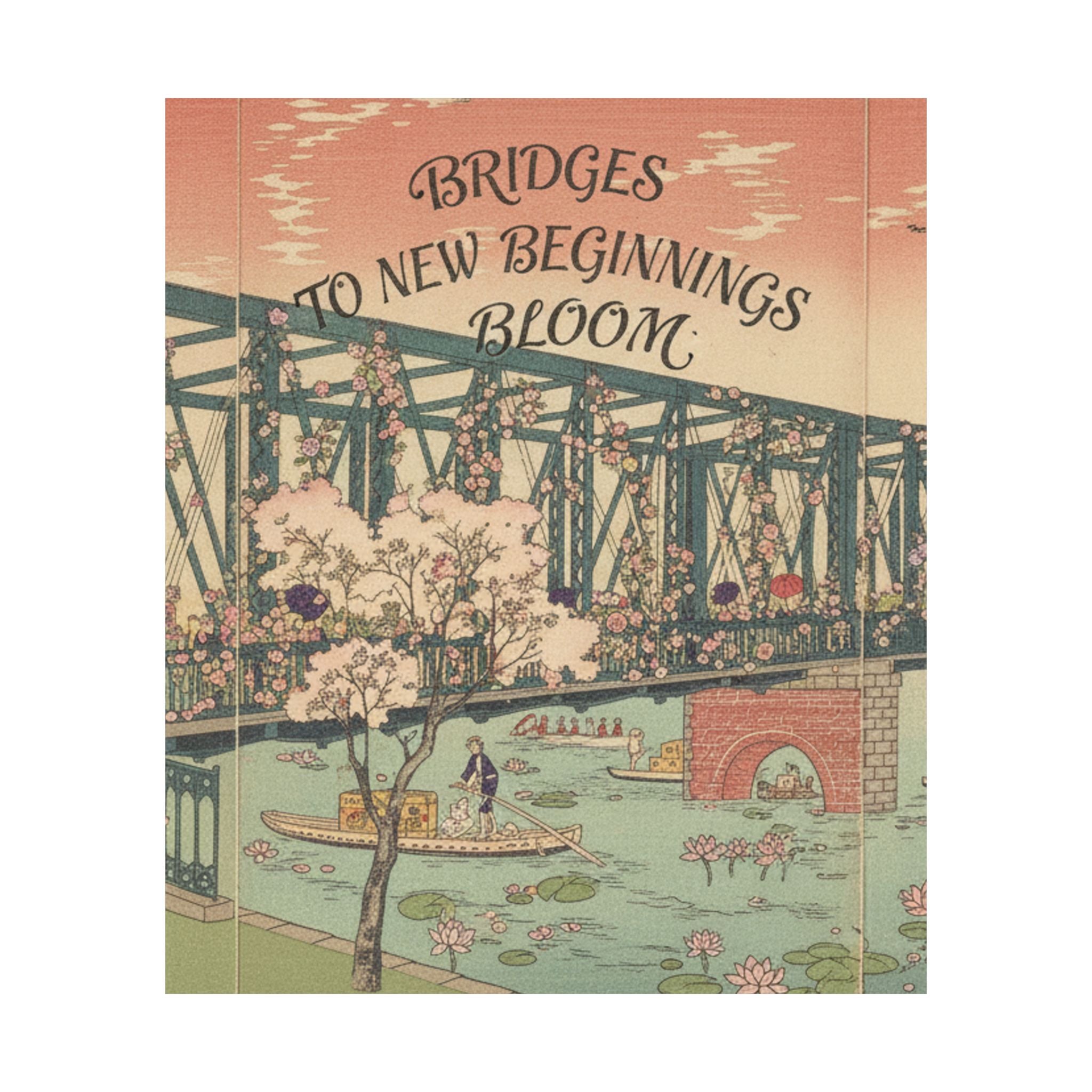 Affirmation — Illustration Of The Opening Of Azuma Bridge In Tokyo (Tokyo Meisho No Uchi Azuma — Matte Poster