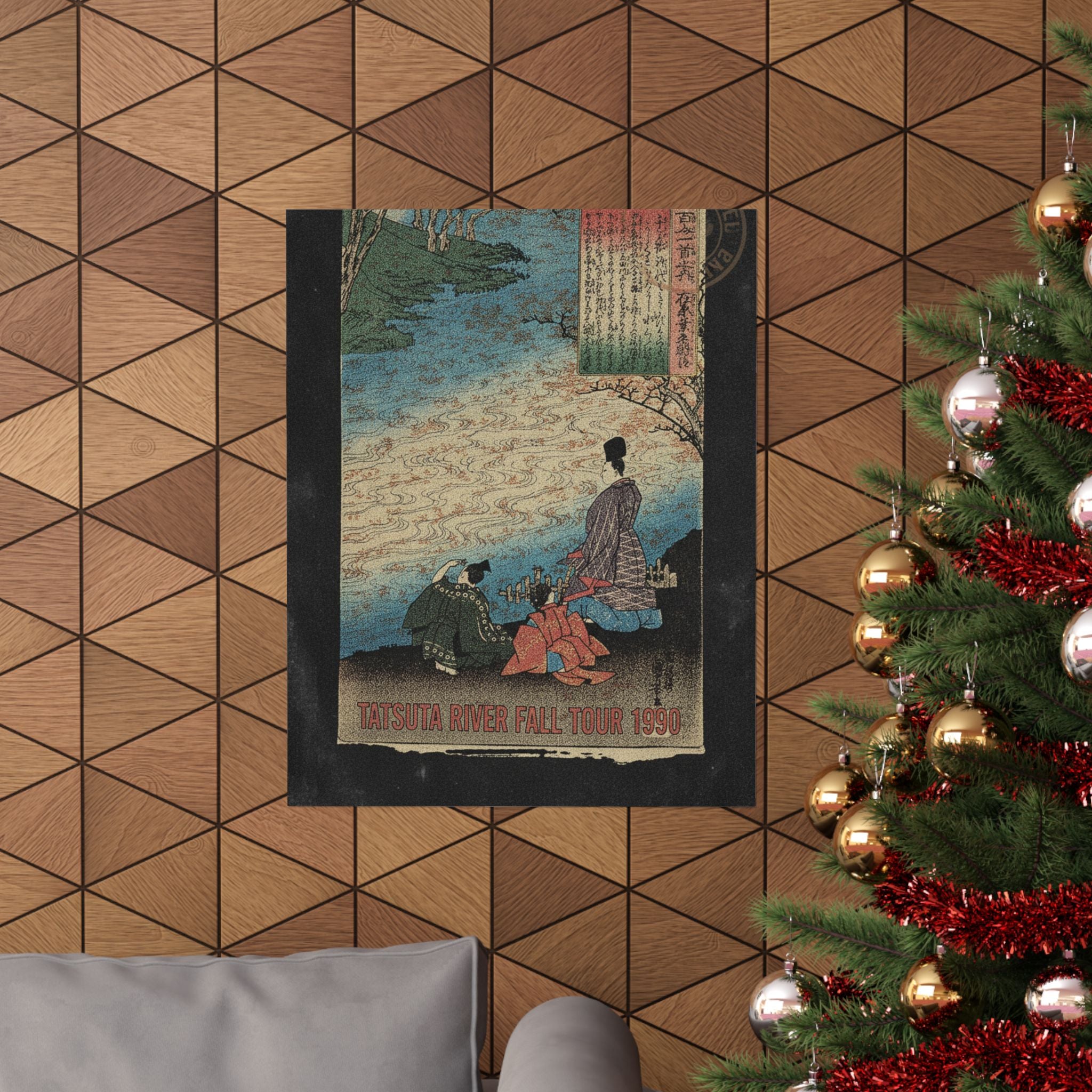 Vintage Bootleg — Poet With Two Pages On The Banks Of The Tatsuta — Matte Poster