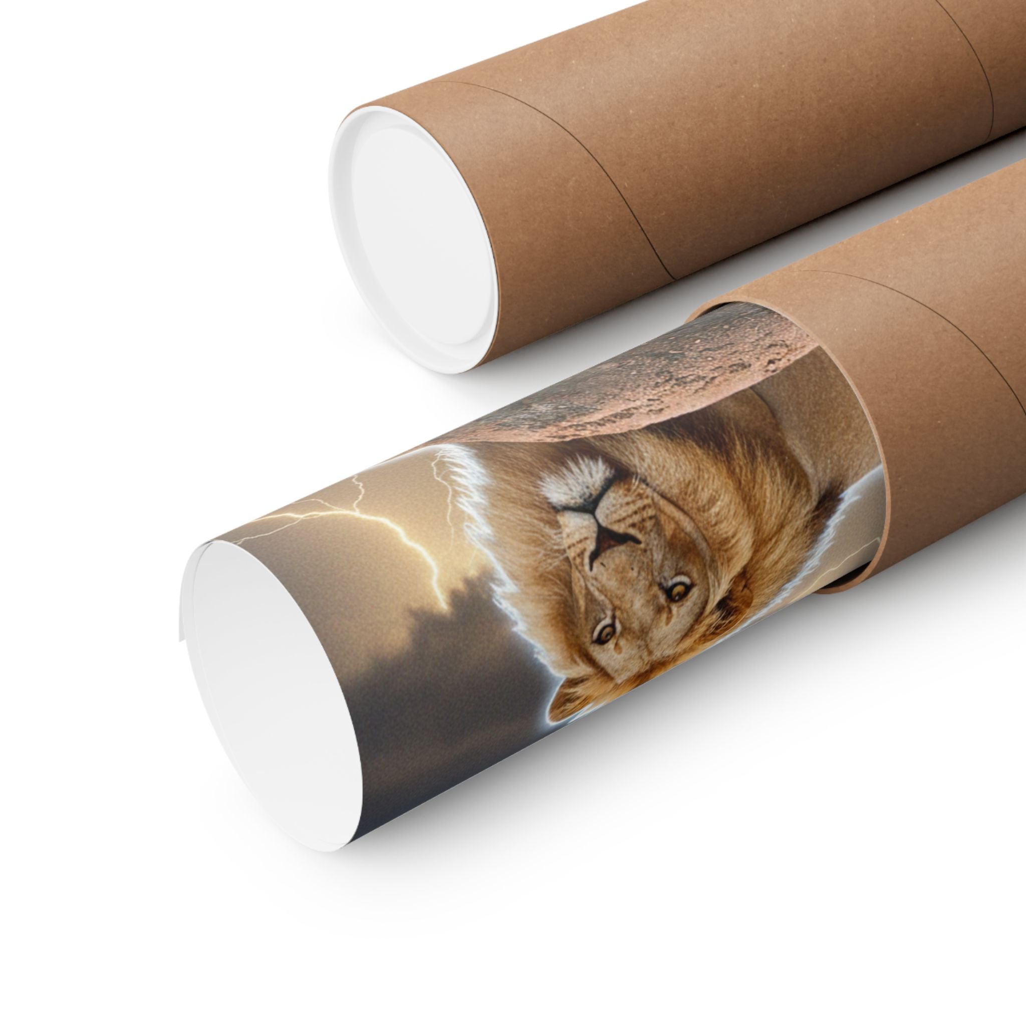 Dramatic Storm — Lion — Matte Poster