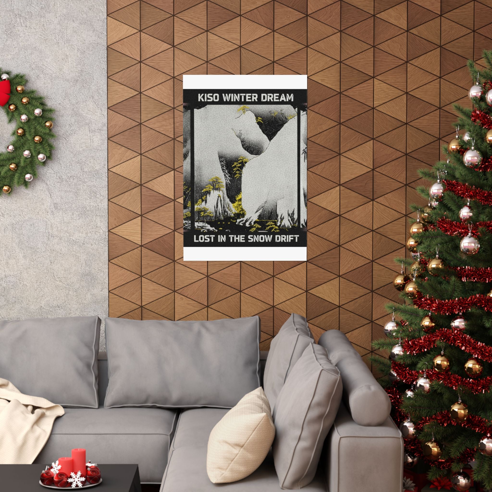 Streetwear Collage — Kiso Gorge In The Snow — Matte Poster
