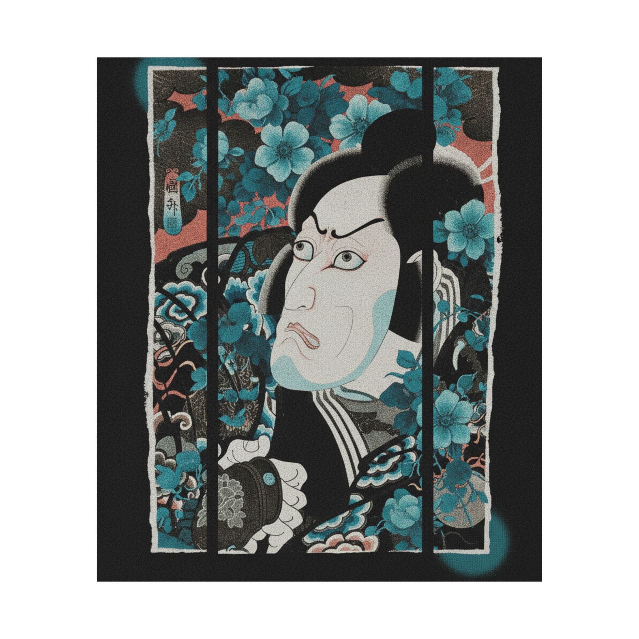 Streetwear Collage — Kabuki Actor Ichikawa Ebizō V As Kumagai Jirō Naozane — Matte Poster