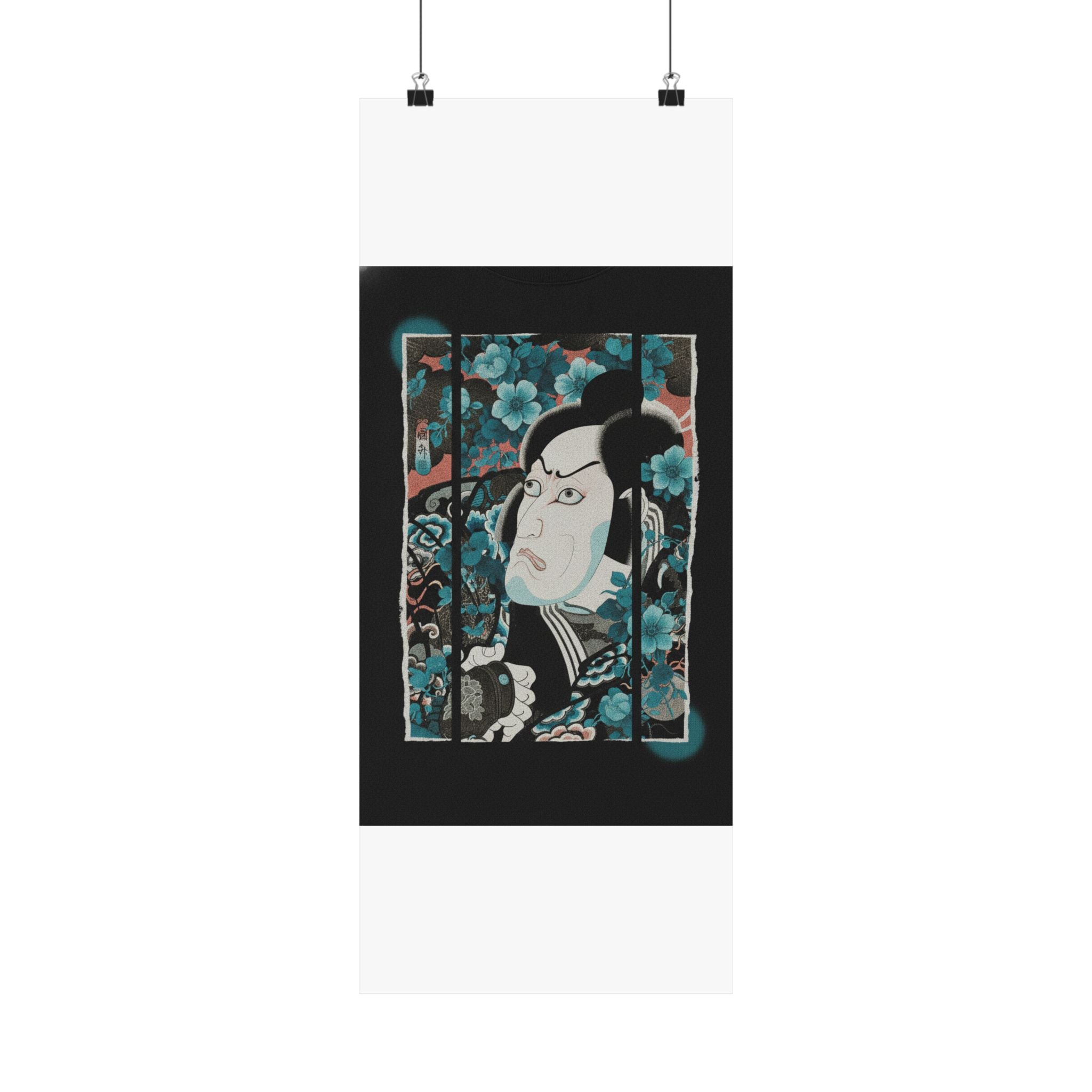 Streetwear Collage — Kabuki Actor Ichikawa Ebizō V As Kumagai Jirō Naozane — Matte Poster