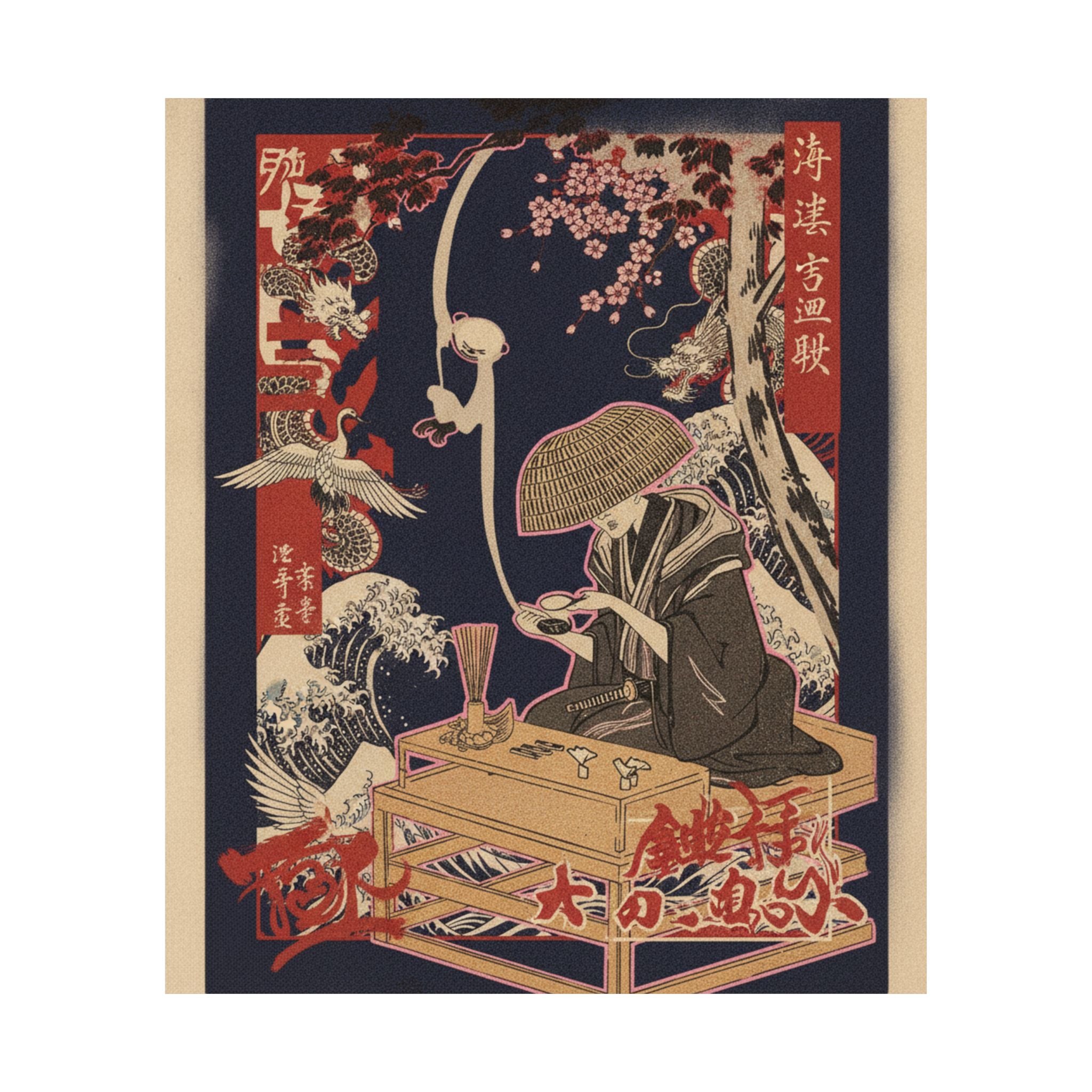 Japanese Street — The Magnifying Glass — Matte Poster