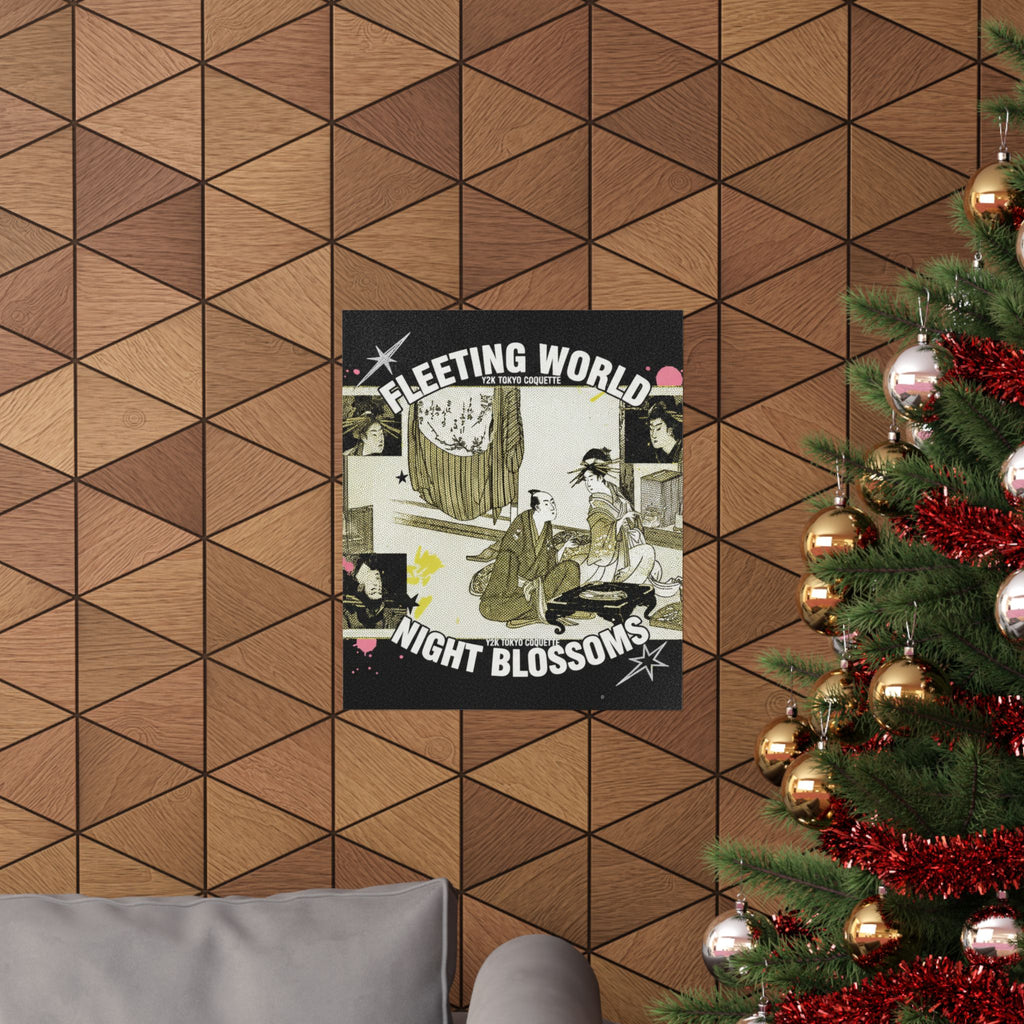 Streetwear Collage — Courtesan With Client Before A Tokonoma Alcove — Matte Poster
