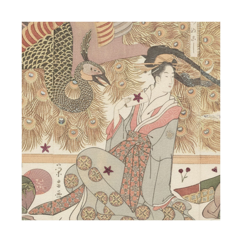 Botanical — Interior Of The House Called Ōgiya — Matte Poster