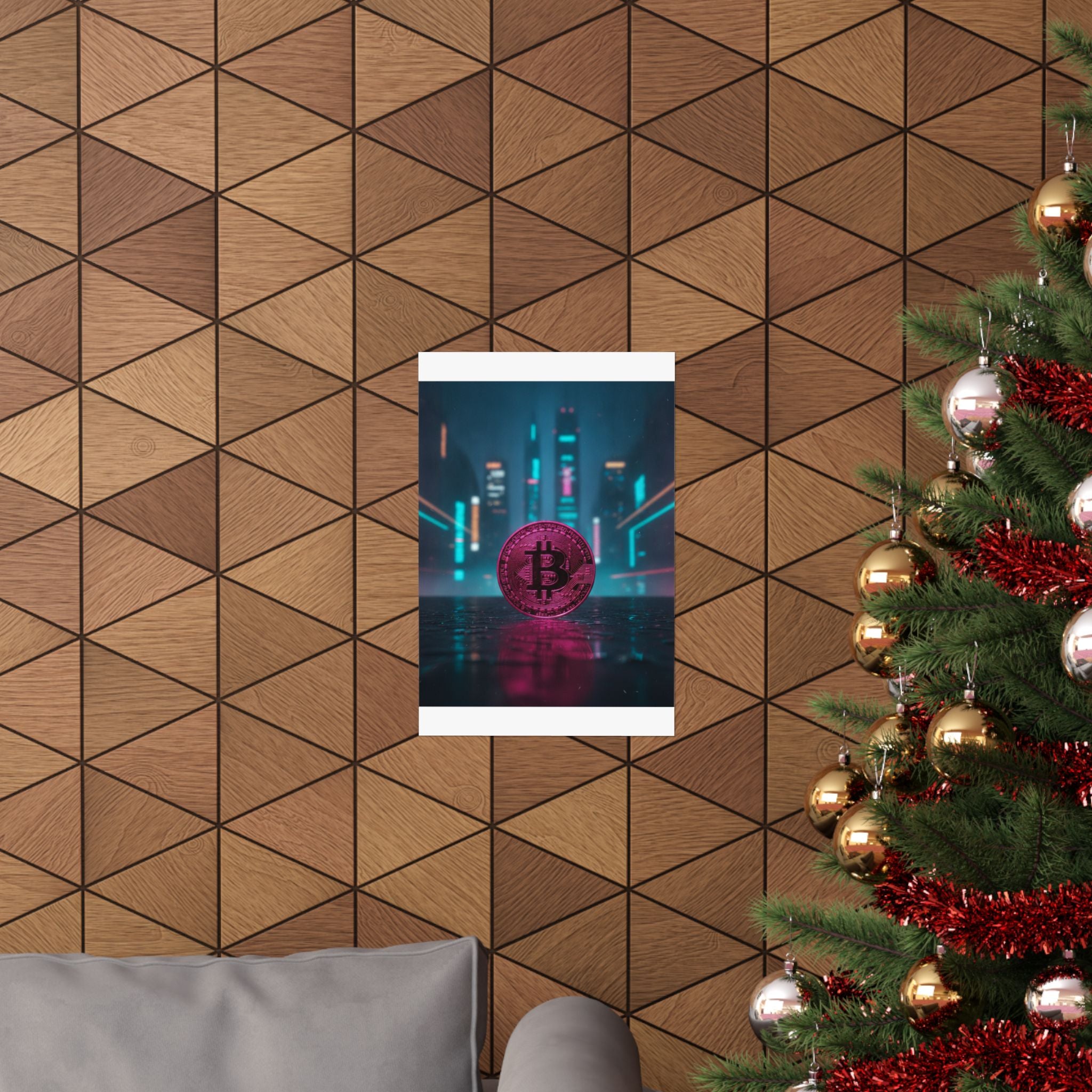Neon Noir — Coin — Matte Poster