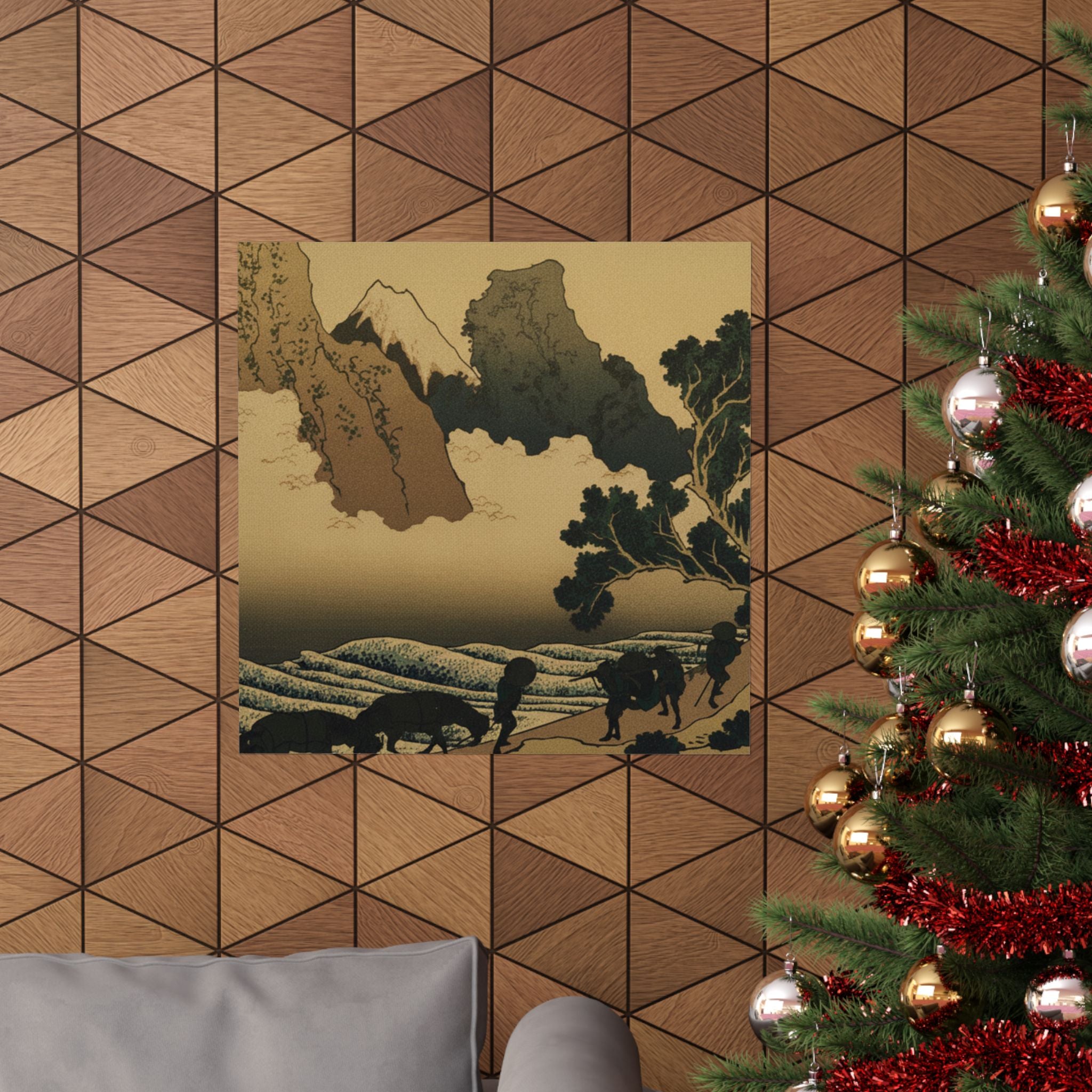 Scenic Nature — View From The Other Side Of Fuji From The Minobu River (Minobugawa Ura Fuji), Fr — Matte Poster