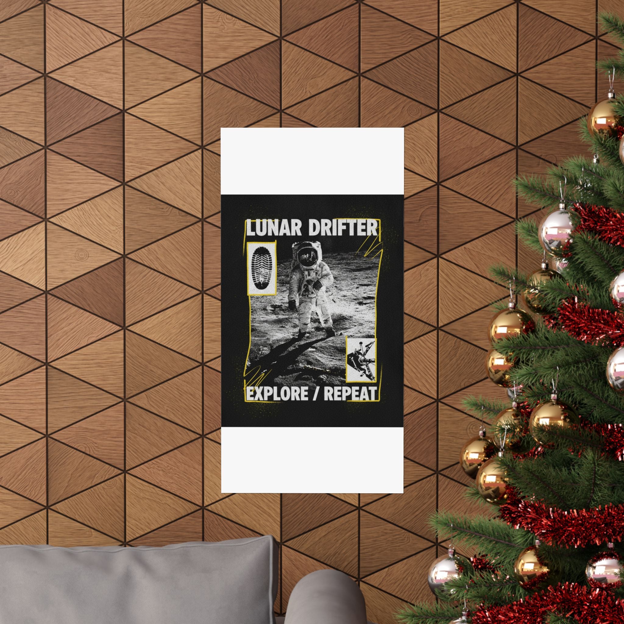 Lunar Drifter Explore / Repeat Astronaut Streetwear Poster