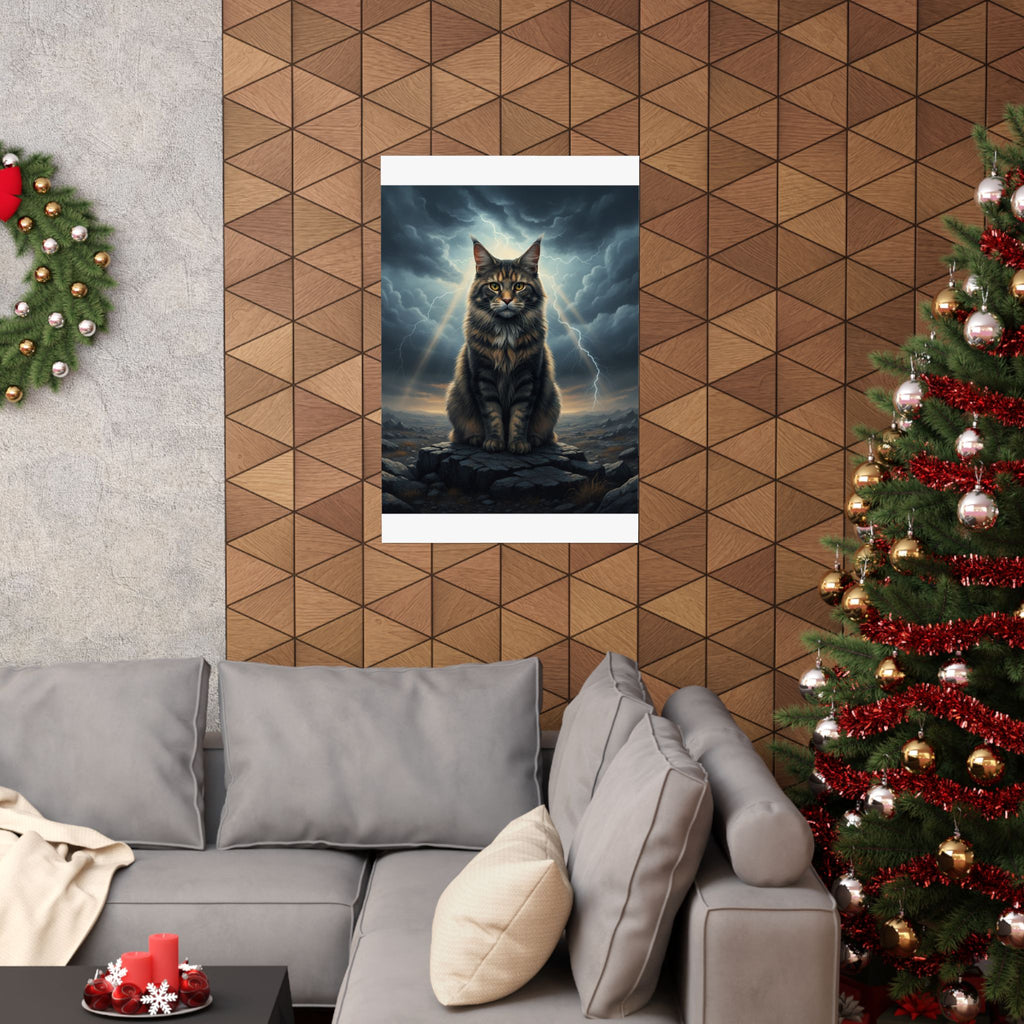 Dramatic Storm — Cat — Matte Poster