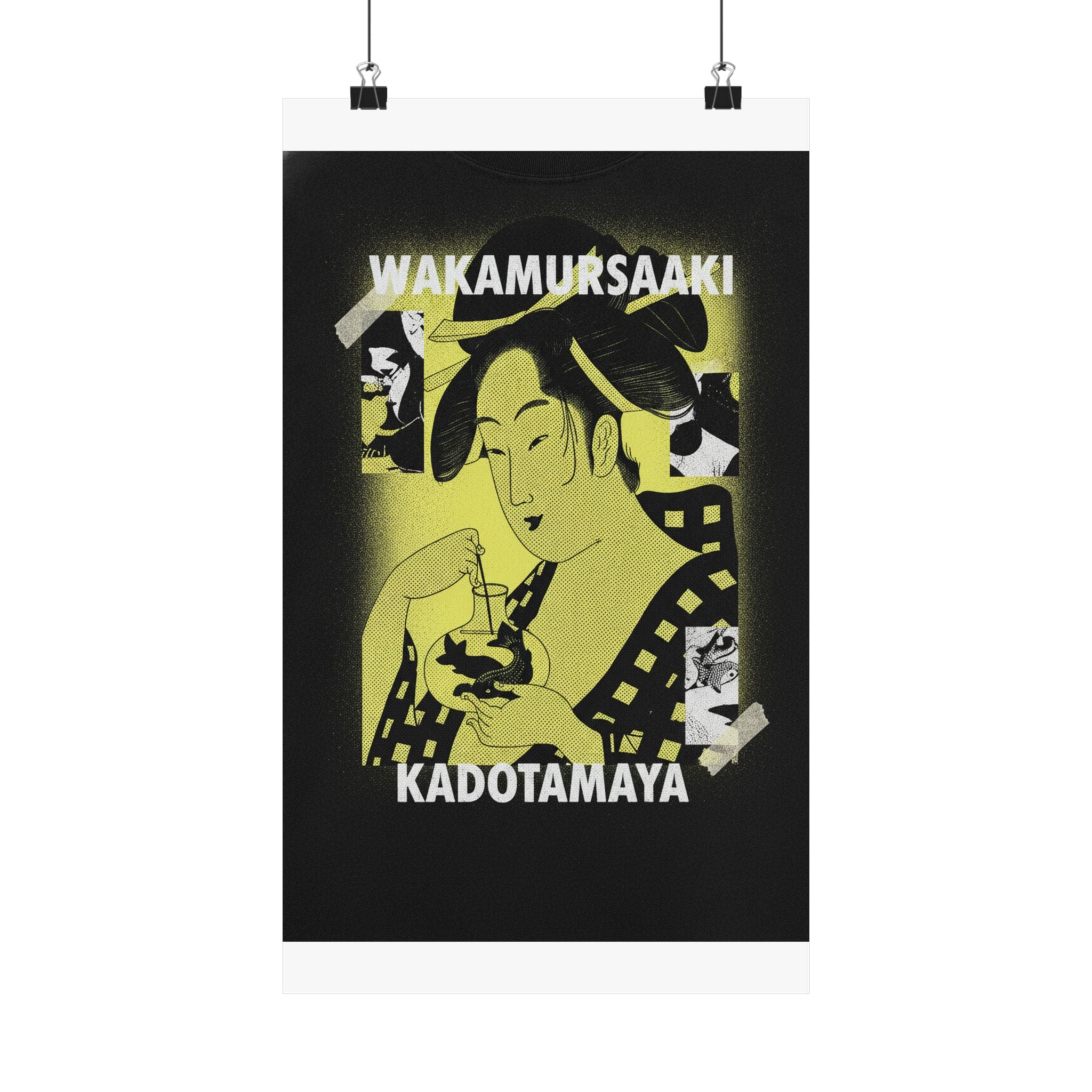 Streetwear Collage — Wakamurasaki Of The Kadotamaya — Matte Poster