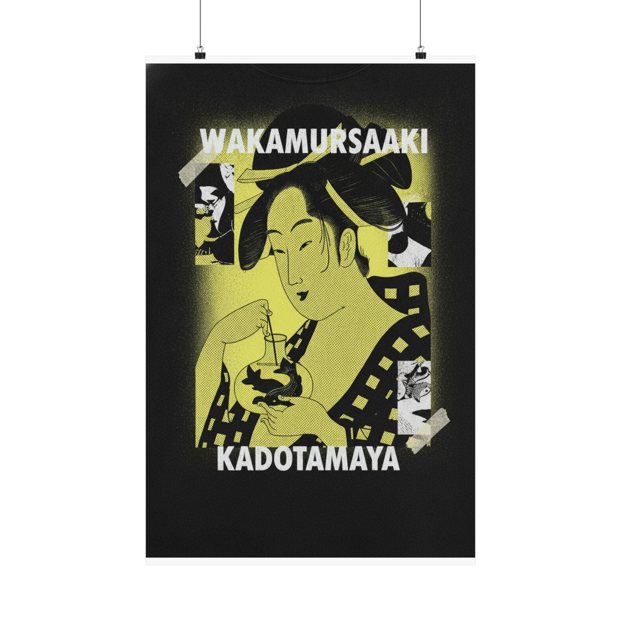 Streetwear Collage — Wakamurasaki Of The Kadotamaya — Matte Poster