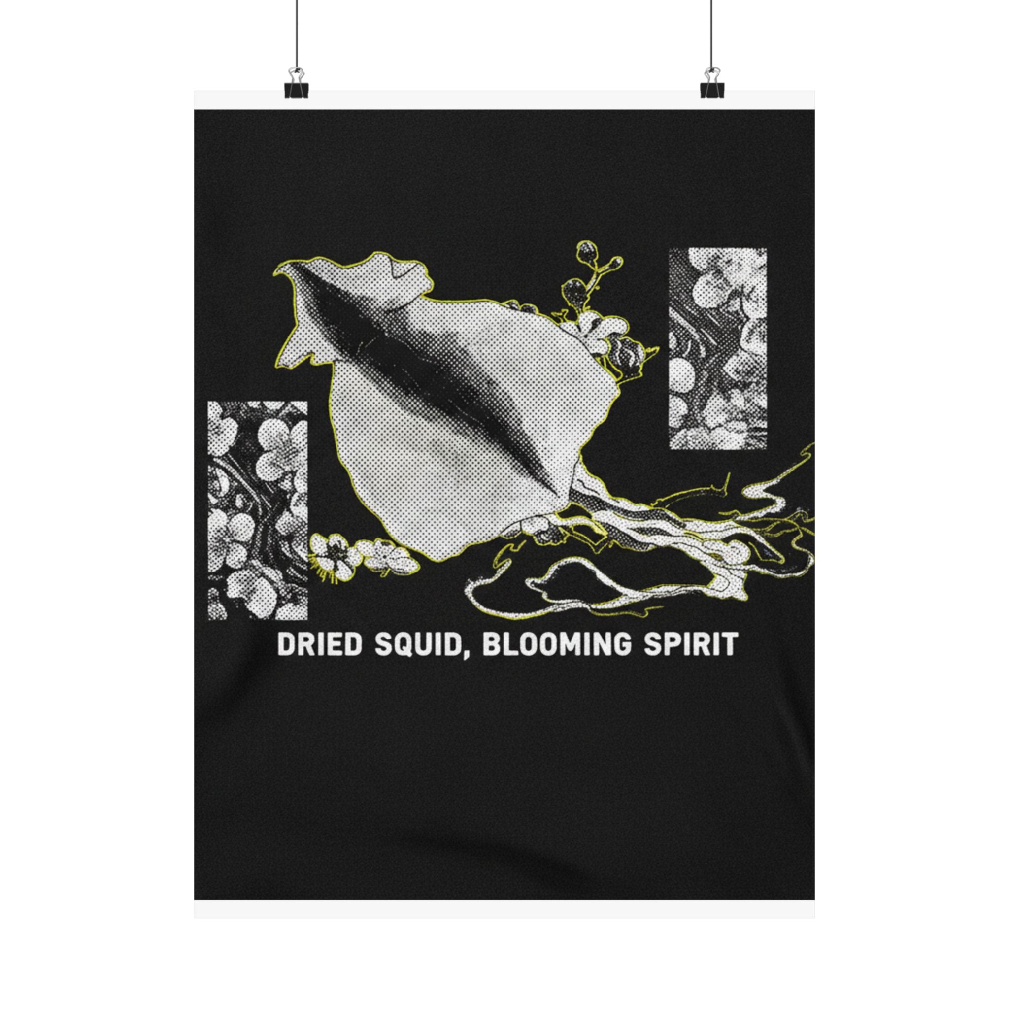 Streetwear Collage — Dried Cuttle-Fish And Plum Blossoms — Matte Poster