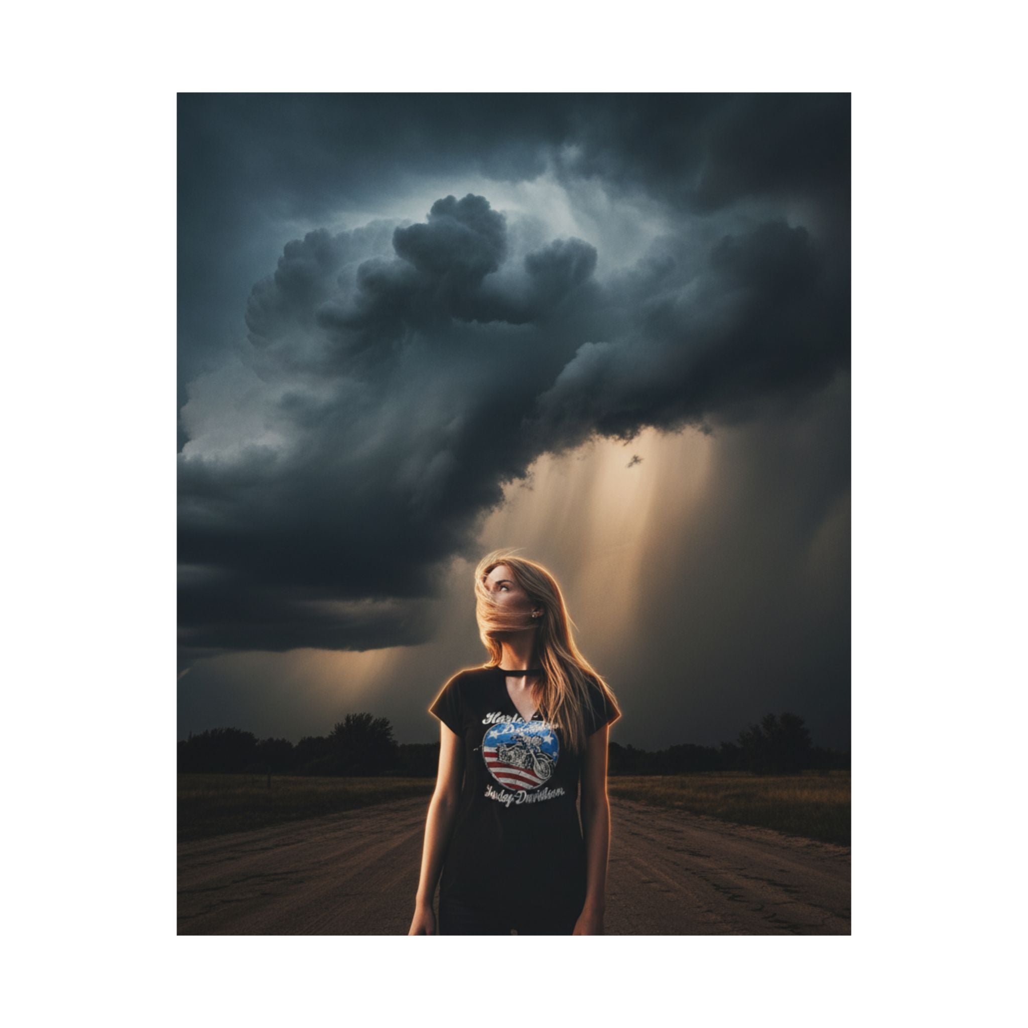 Dramatic Storm — Person — Matte Poster