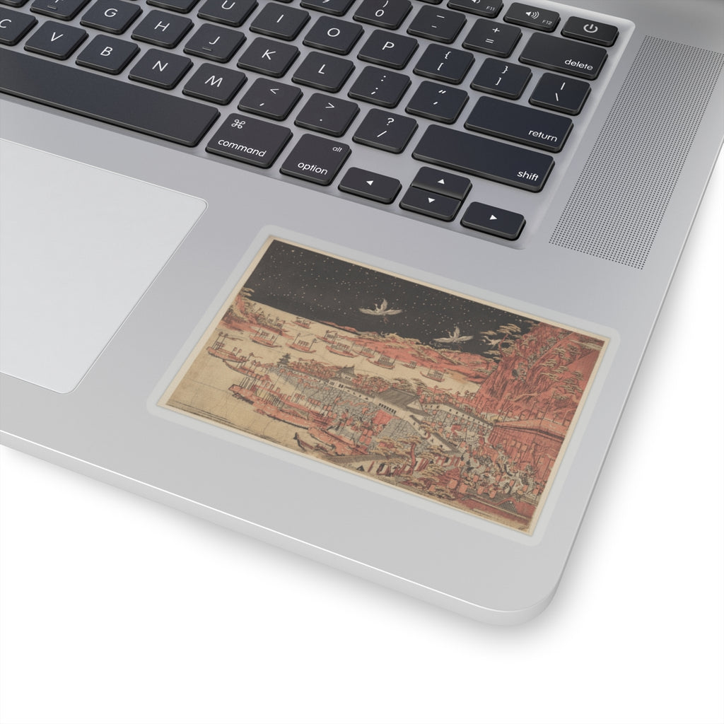 Japanese Street — Battle Of Ichi–No–Tani, March 21, 1184 — Kiss-Cut Sticker
